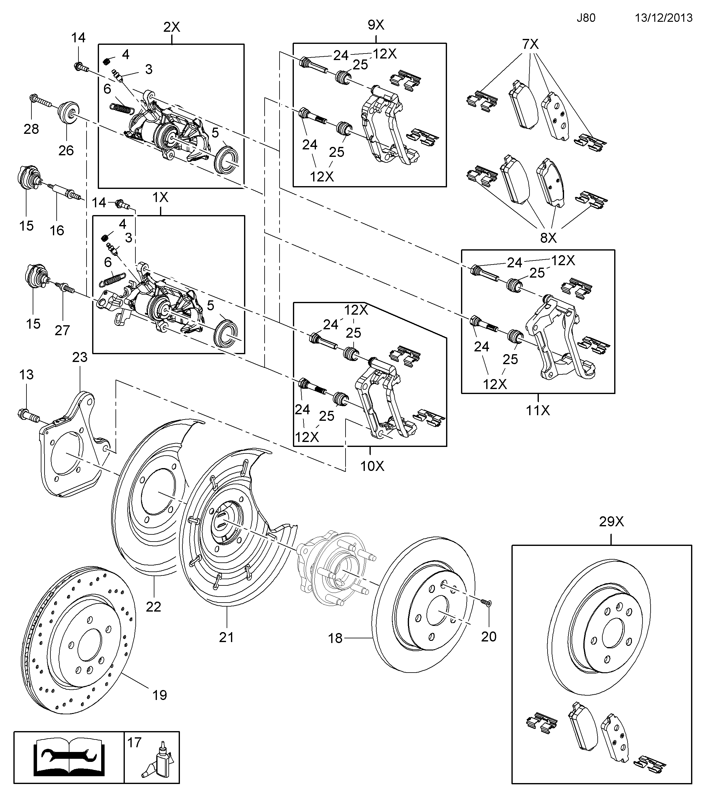 Opel 16 05 273 - Дисковый тормозной механизм, комплект unicars.by