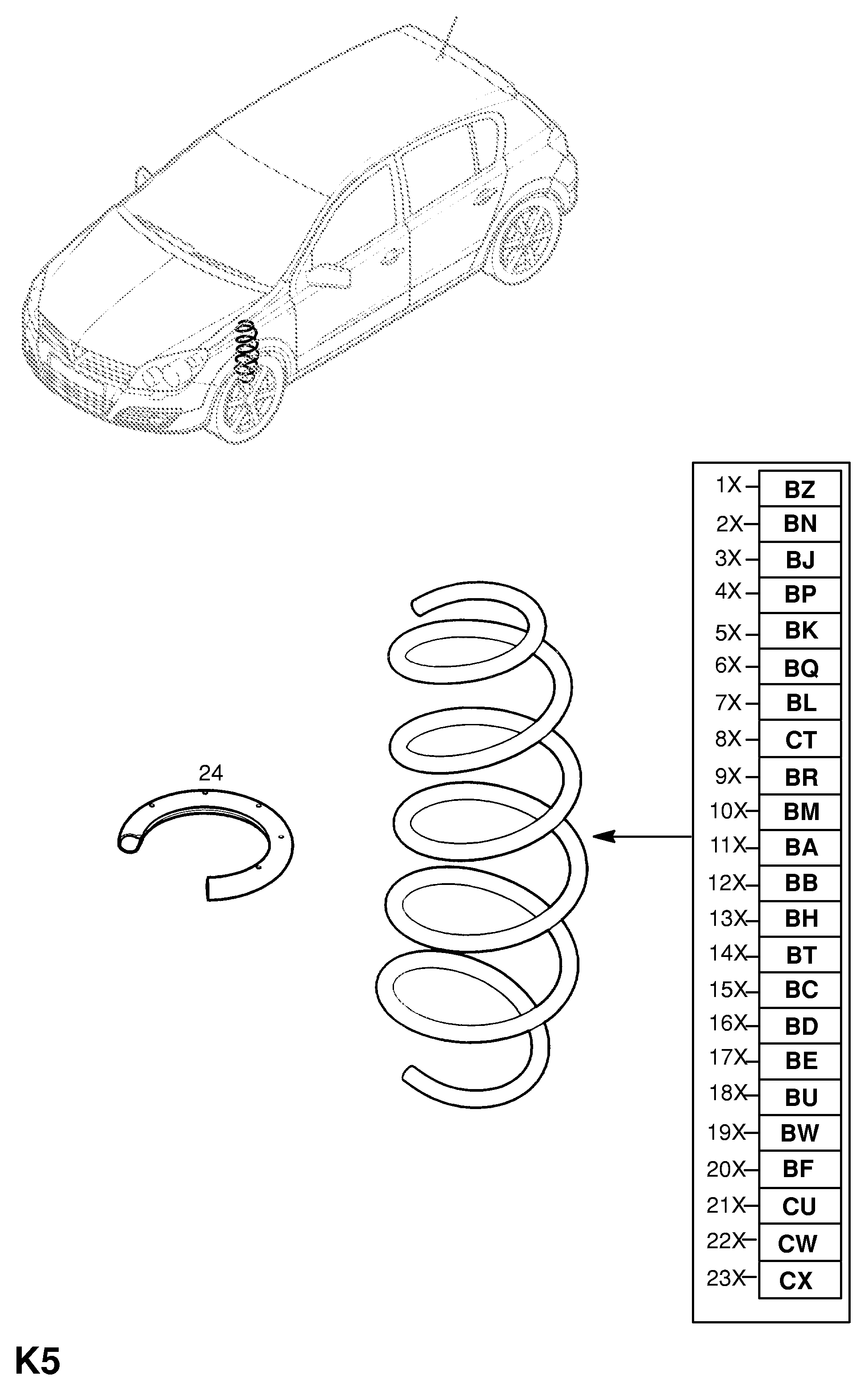 Vauxhall 3 12 256 - Пружина ходовой части unicars.by