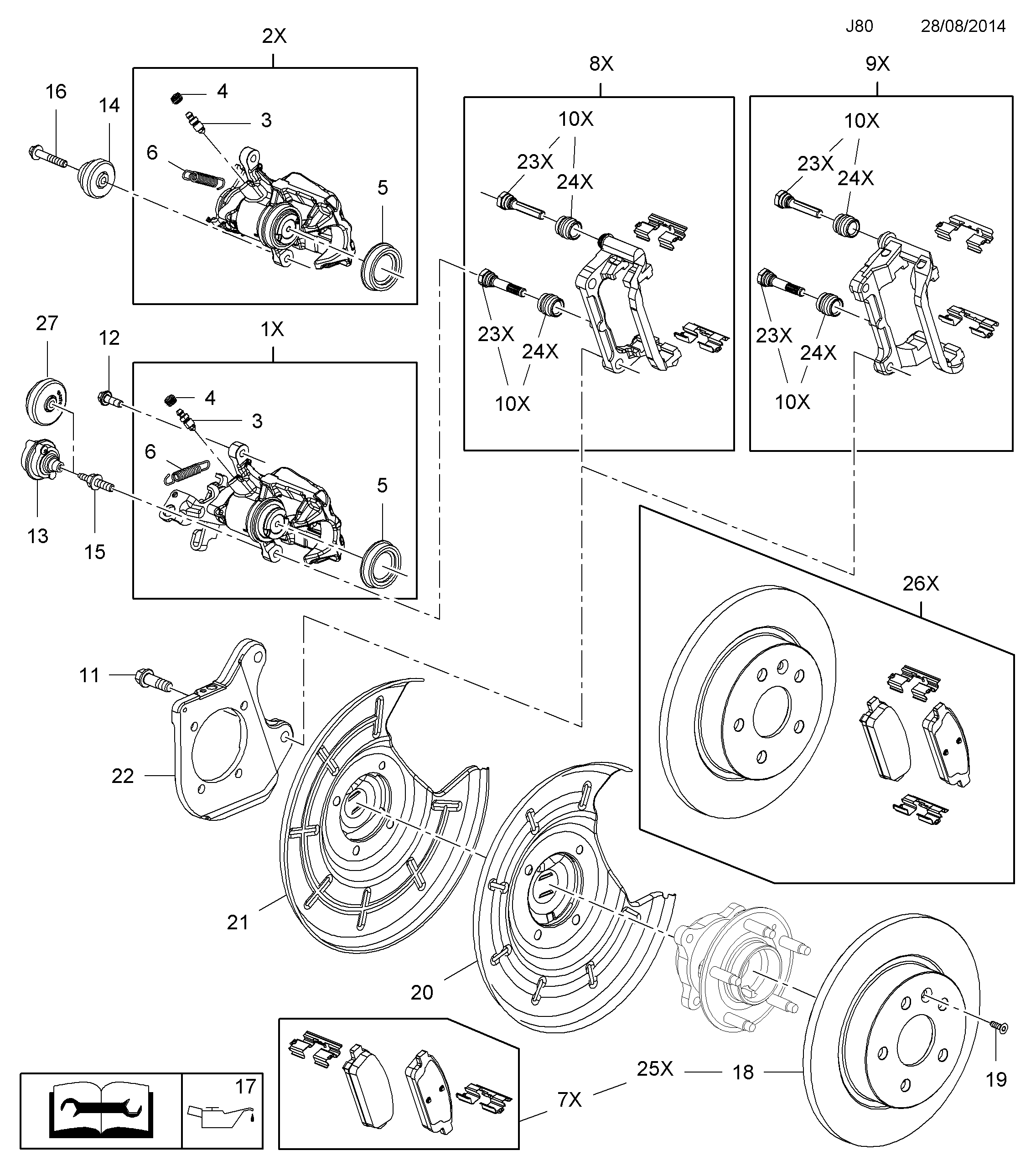 Chevrolet 1605294 - Тормозные колодки, дисковые, комплект unicars.by