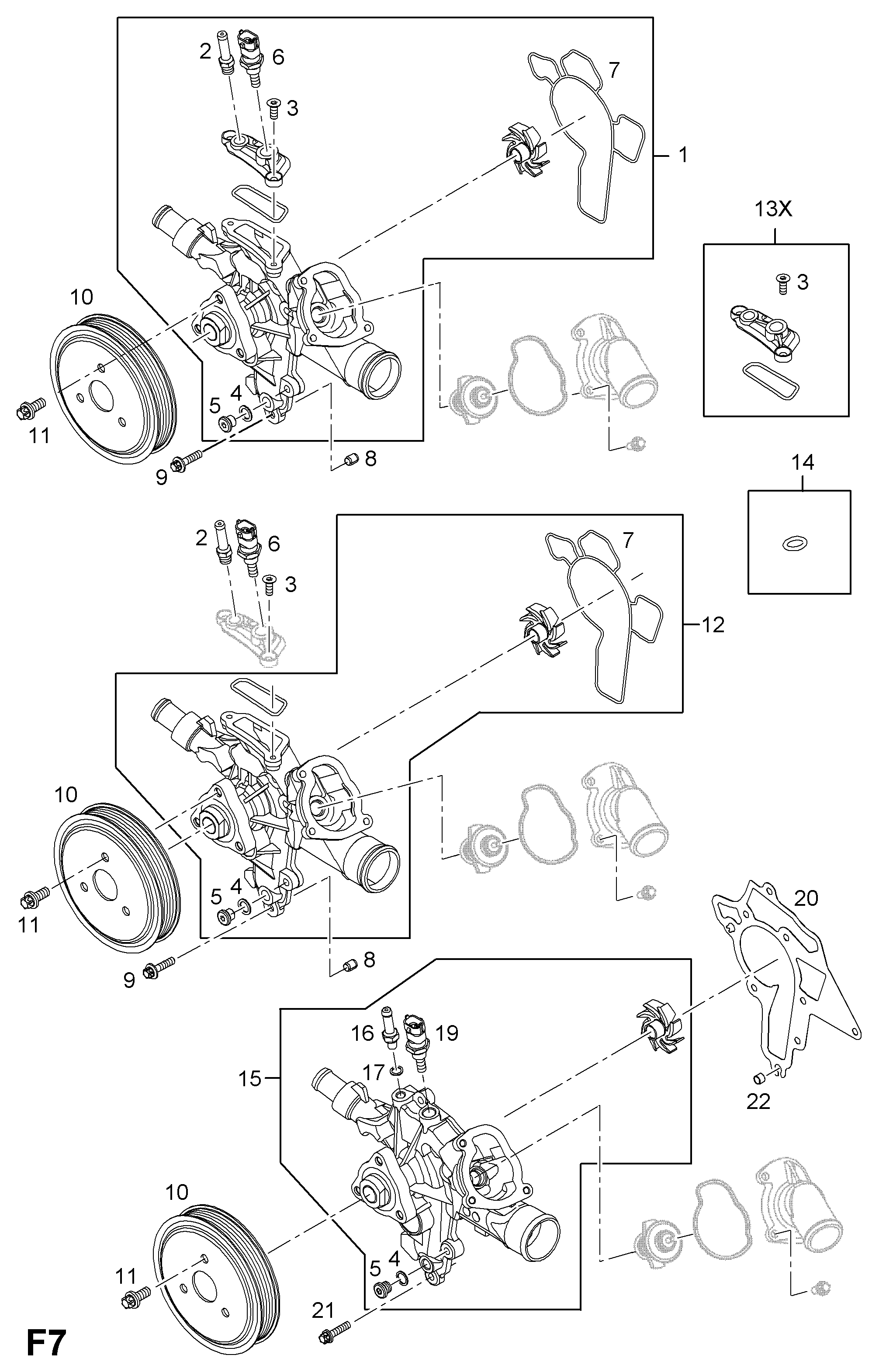 Opel 13 34 145 - Водяной насос unicars.by