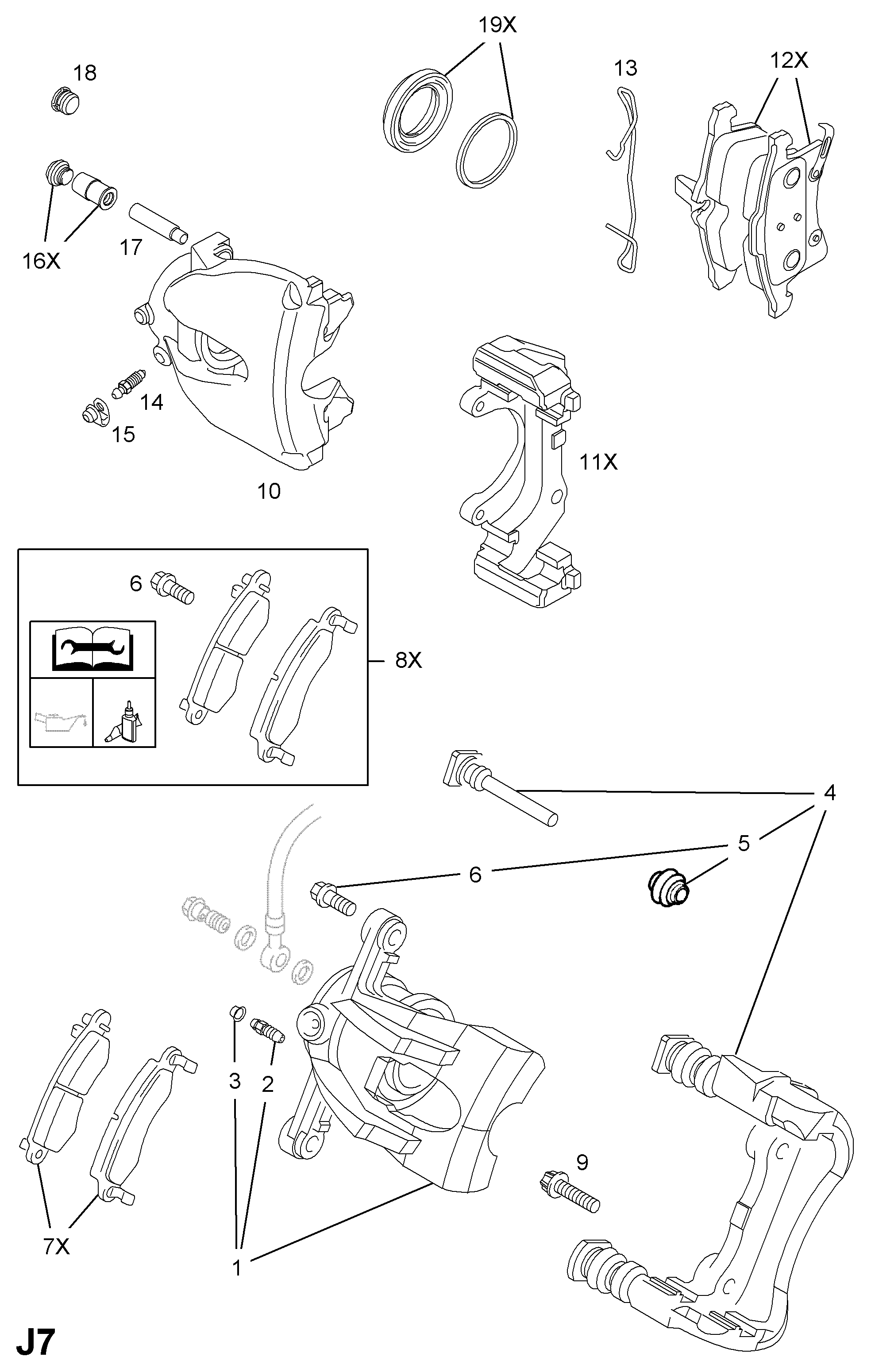 SAAB 16 05 974 - Тормозные колодки, дисковые, комплект unicars.by