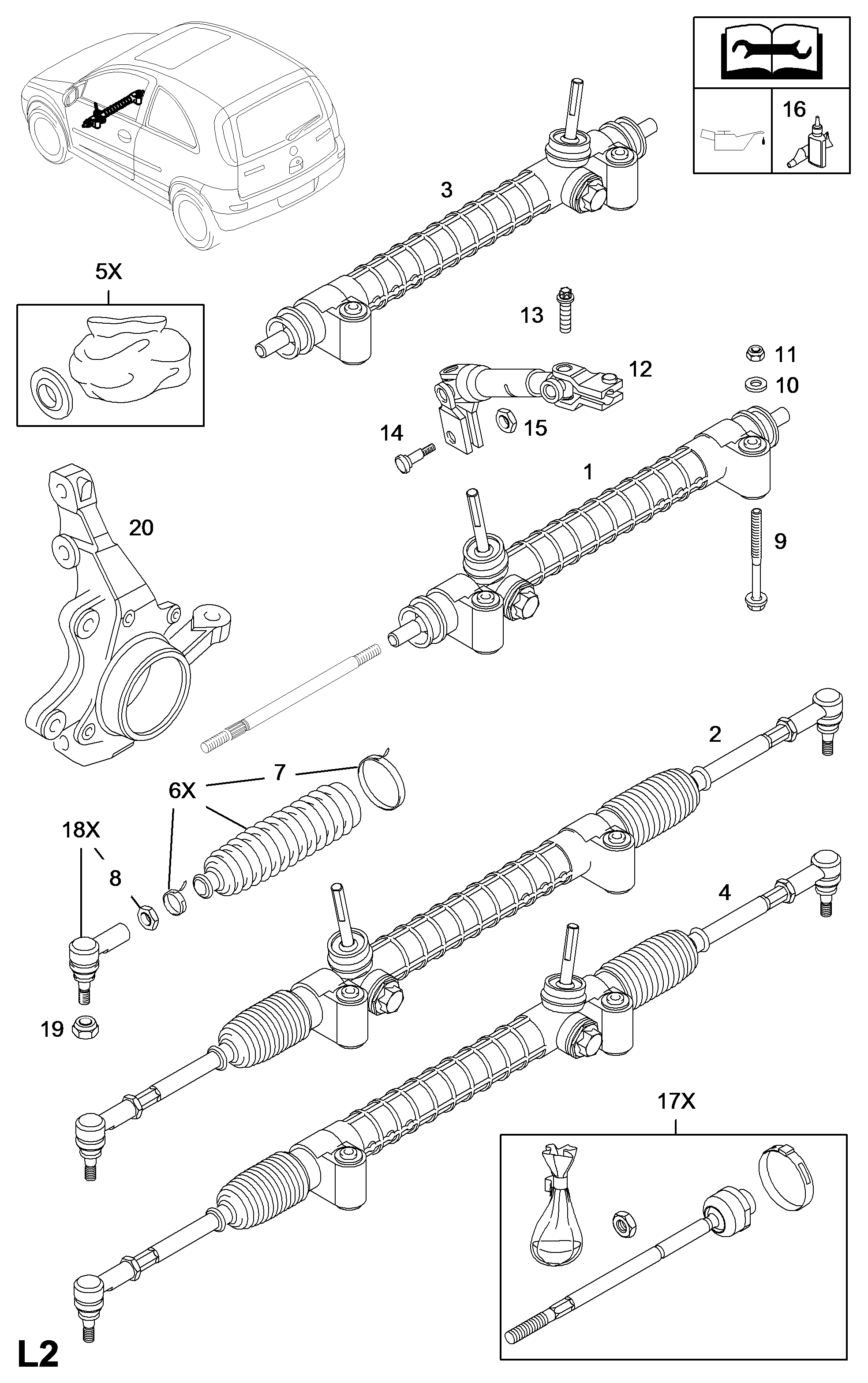 Opel 900022 - Рулевой механизм, рейка unicars.by