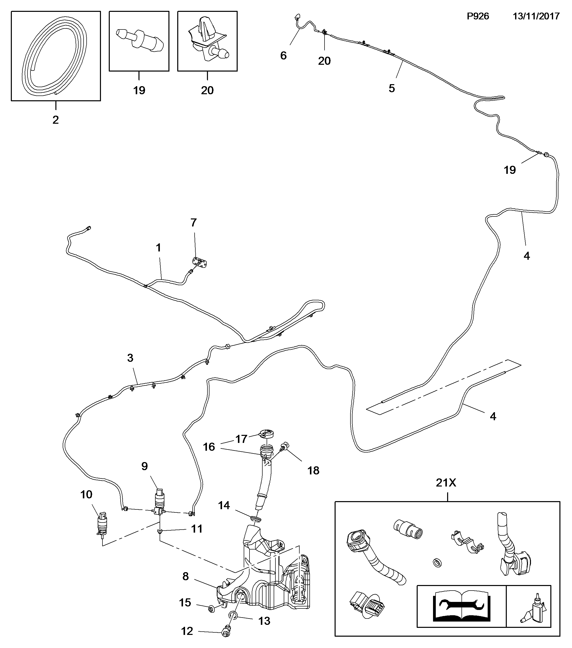 Opel 14 50 059 - Водяной насос, система очистки окон unicars.by