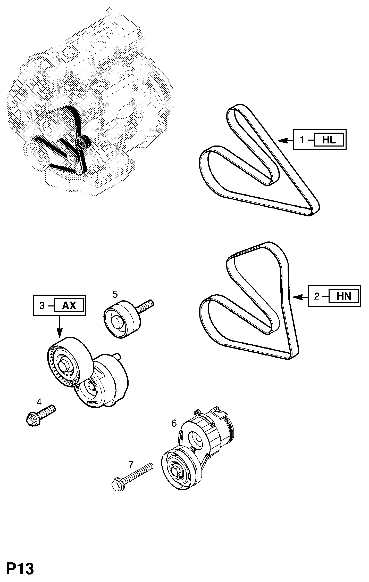 Opel 1340662 - Поликлиновой ремень unicars.by