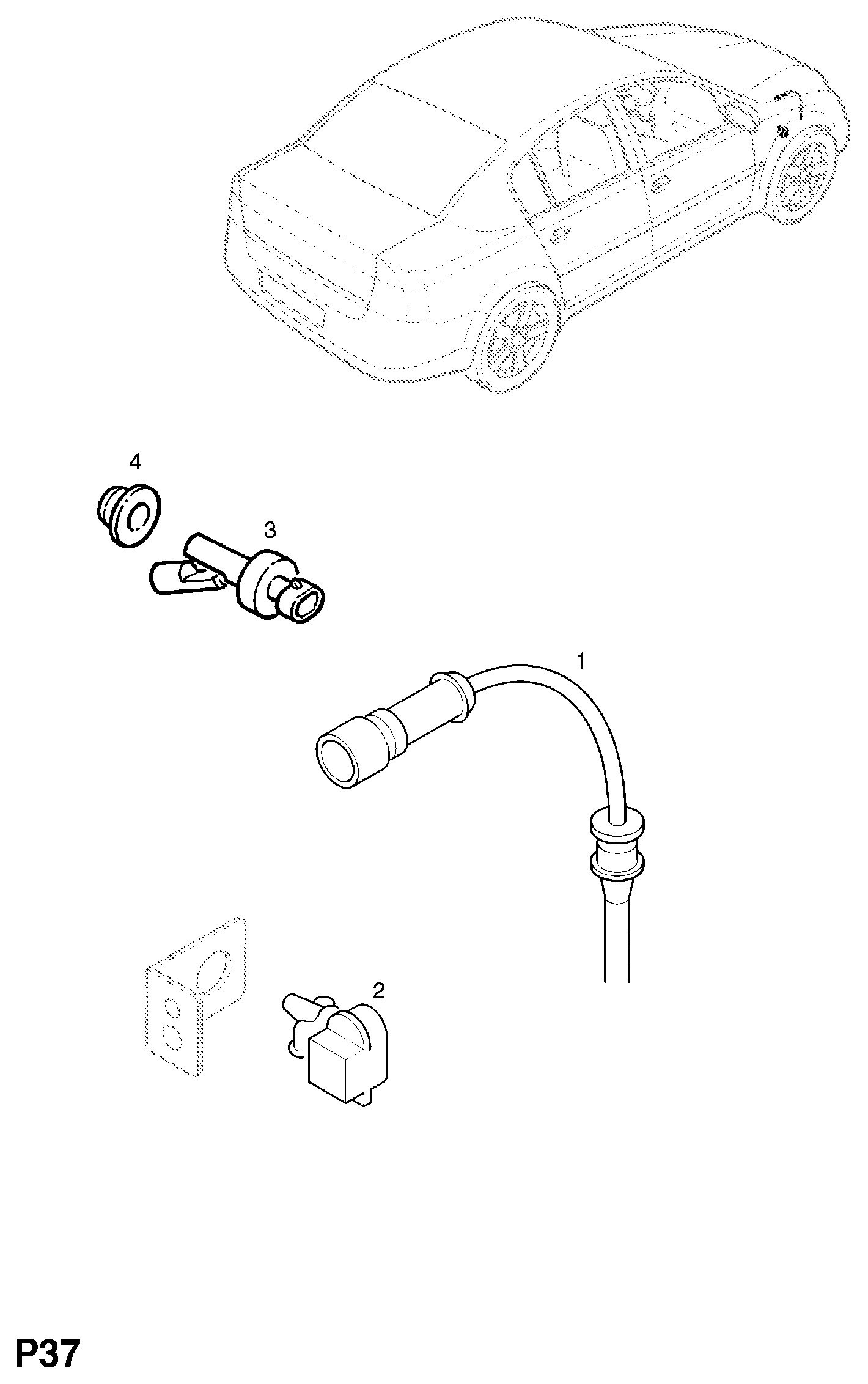 SAAB 62 38 230 - Сигнализатор, износ тормозных колодок unicars.by