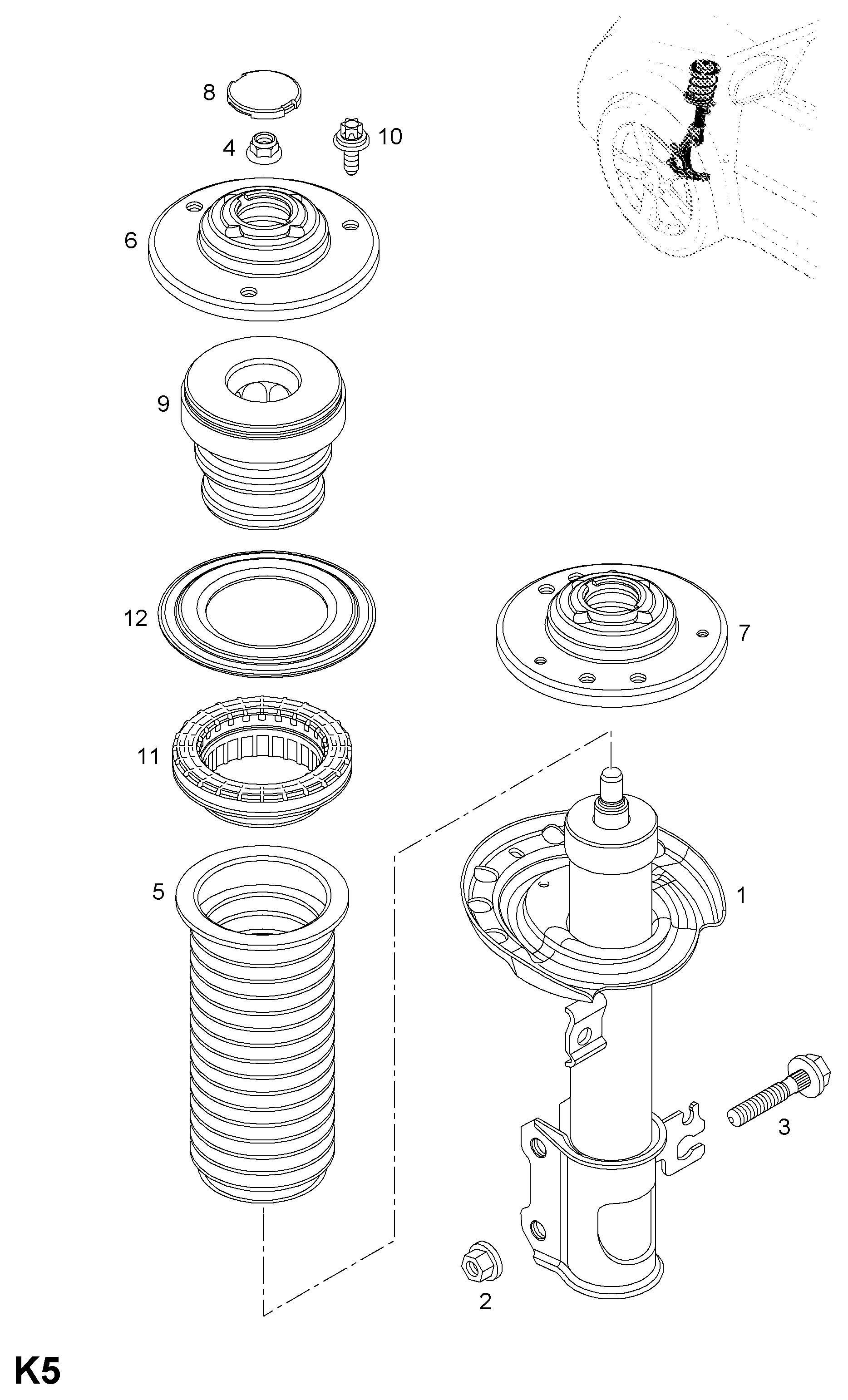 General Motors 2005085 - Опора стойки амортизатора, подушка unicars.by