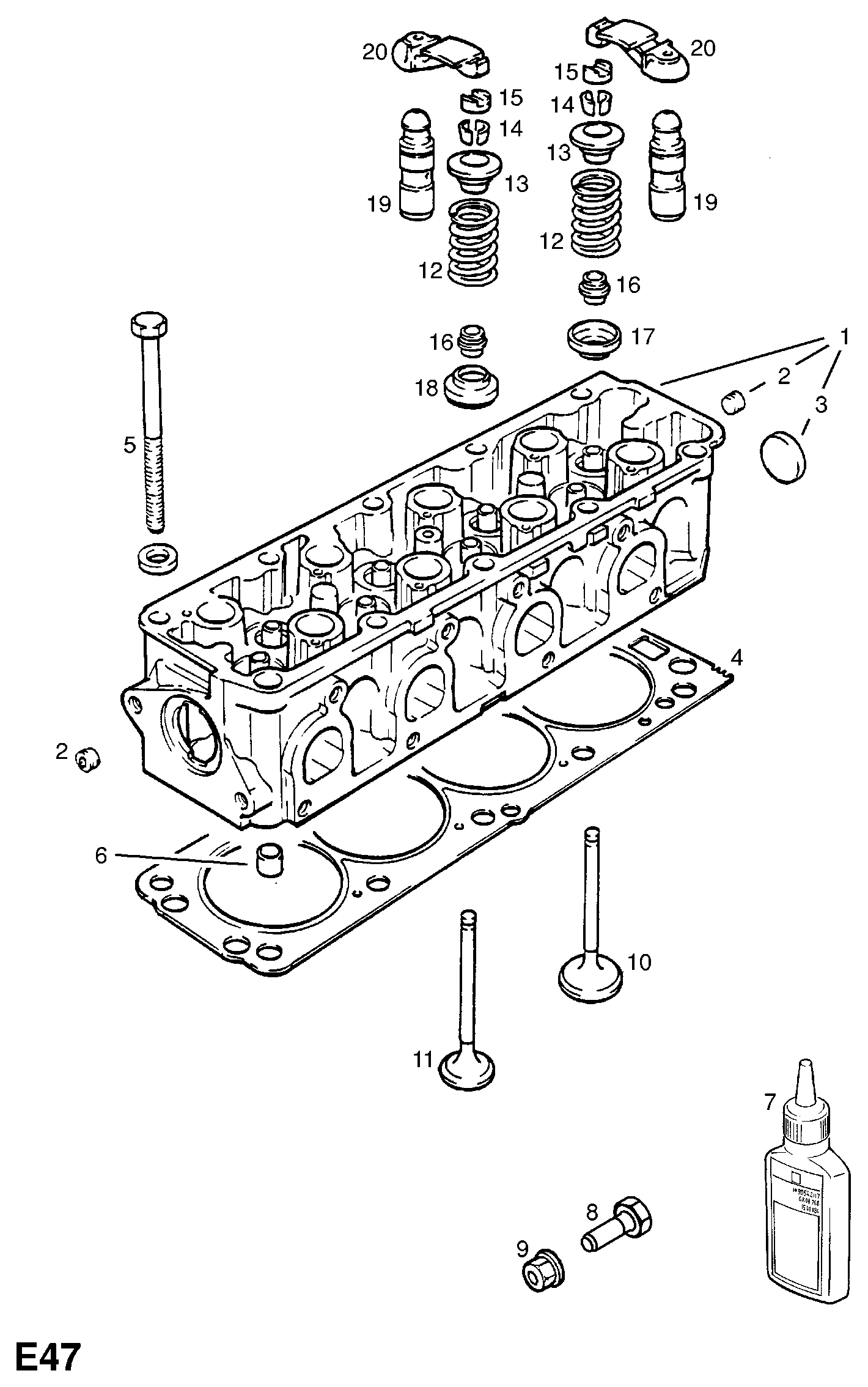 DAEWOO 2000021 - Комплект болтов головки цилиндра unicars.by