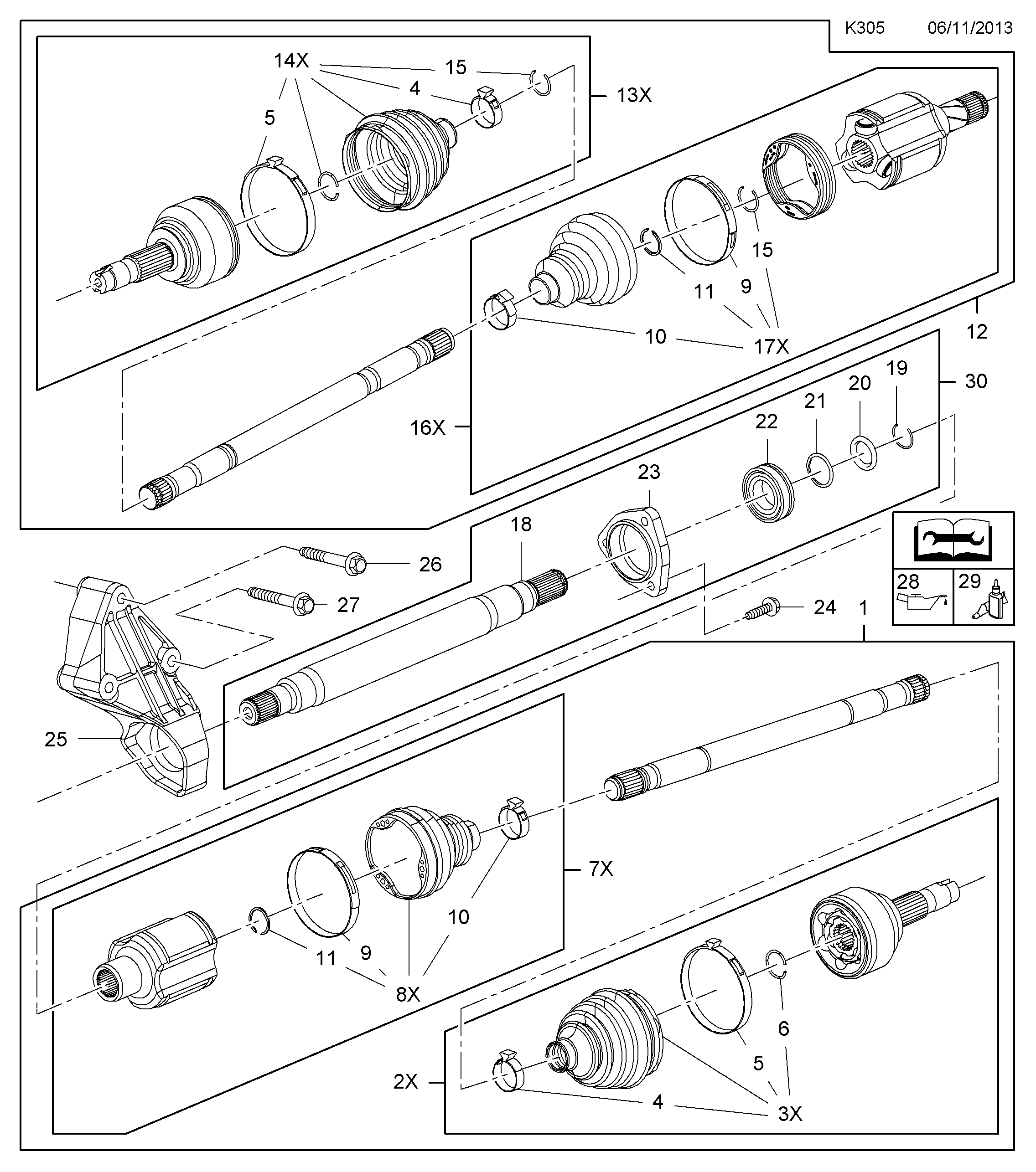 Opel 16 03 037 - Пыльник, приводной вал unicars.by