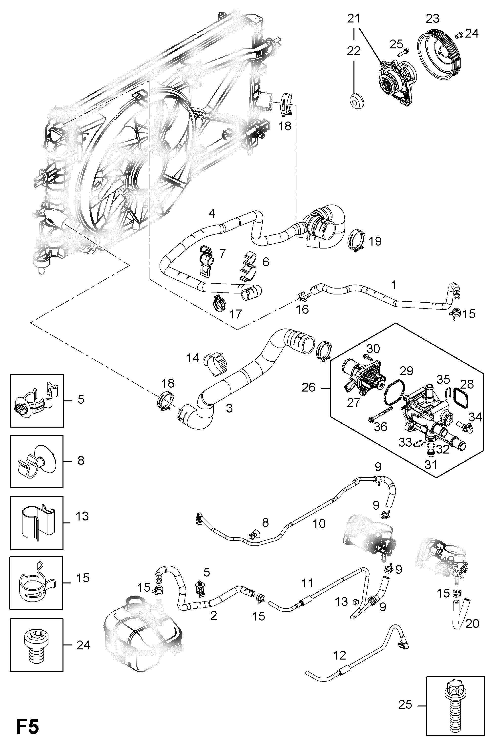 Opel 63 38 044 - Термостат охлаждающей жидкости / корпус unicars.by