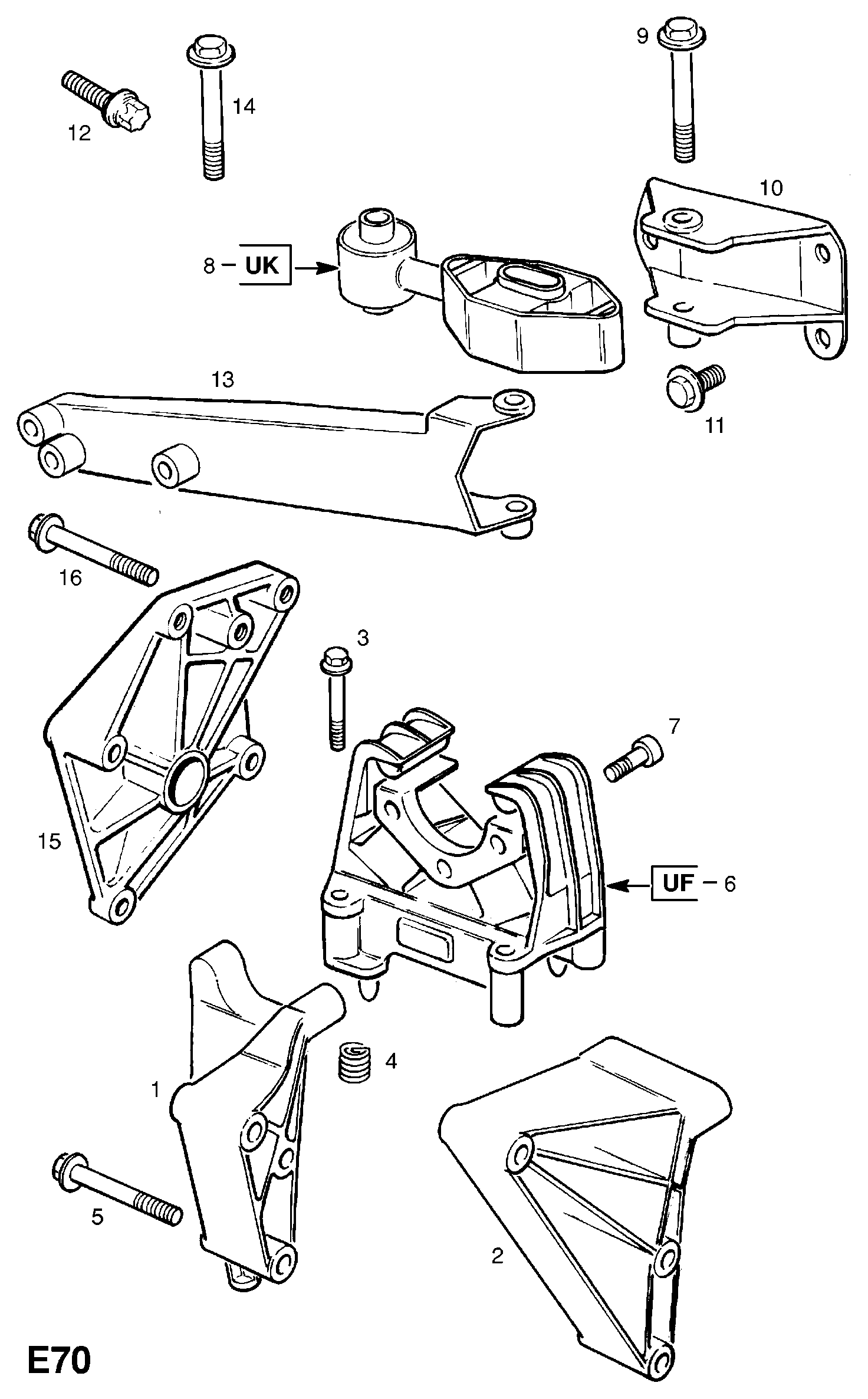 Opel 6 84 703 - Подушка, опора, подвеска двигателя unicars.by