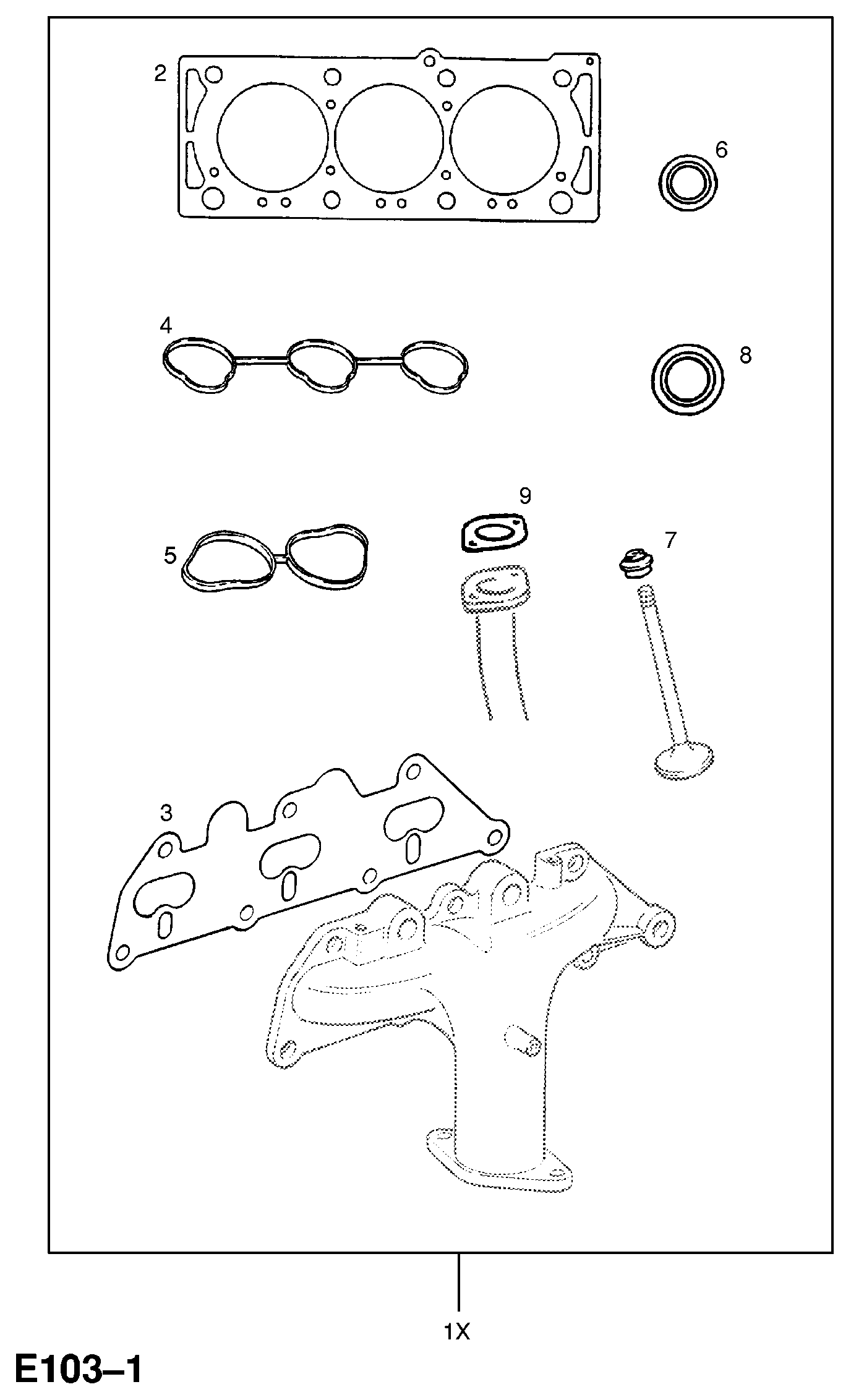 Opel 8 49 510 - Прокладка, впускной коллектор unicars.by