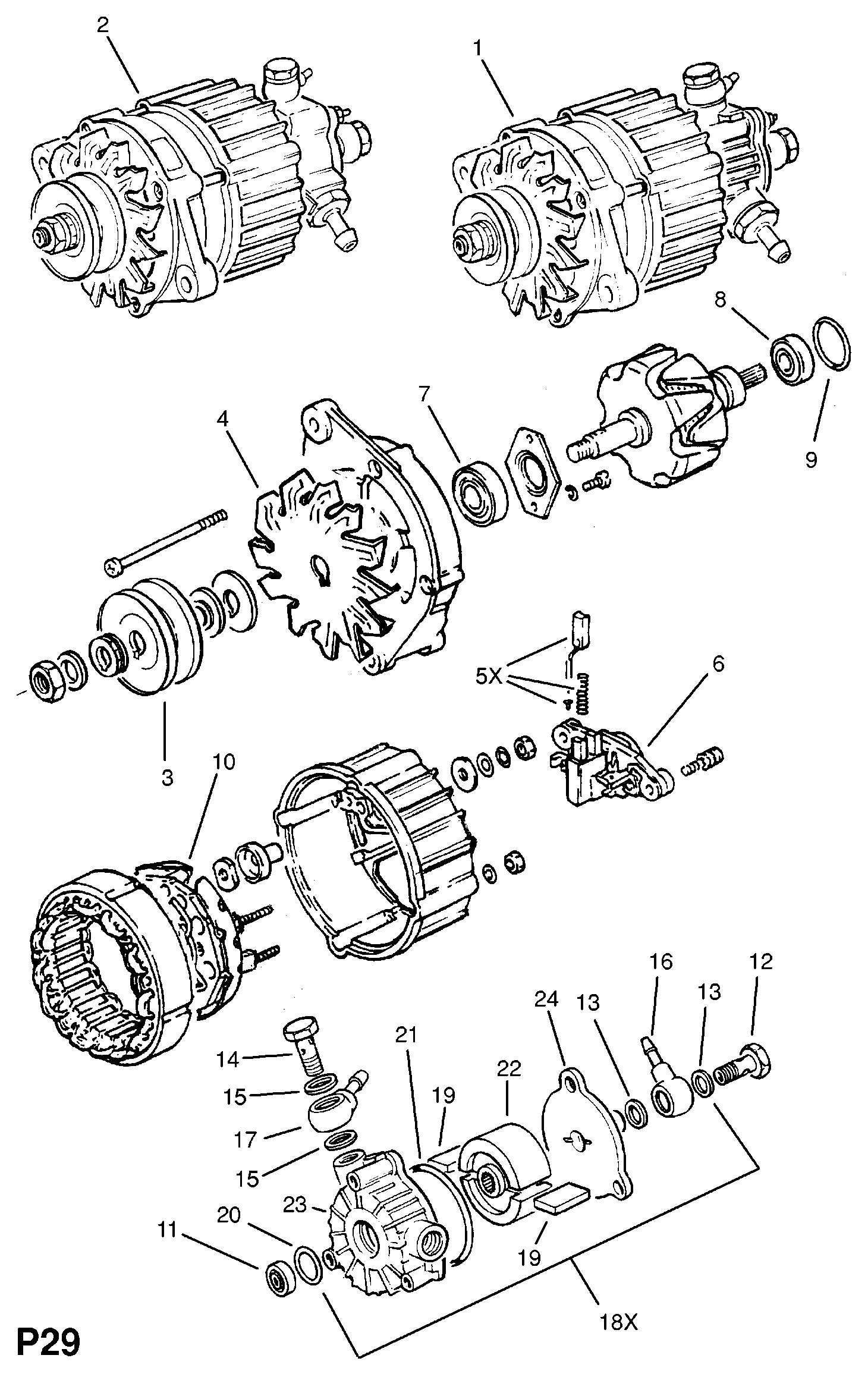 Vauxhall 12 04 036 - Генератор unicars.by