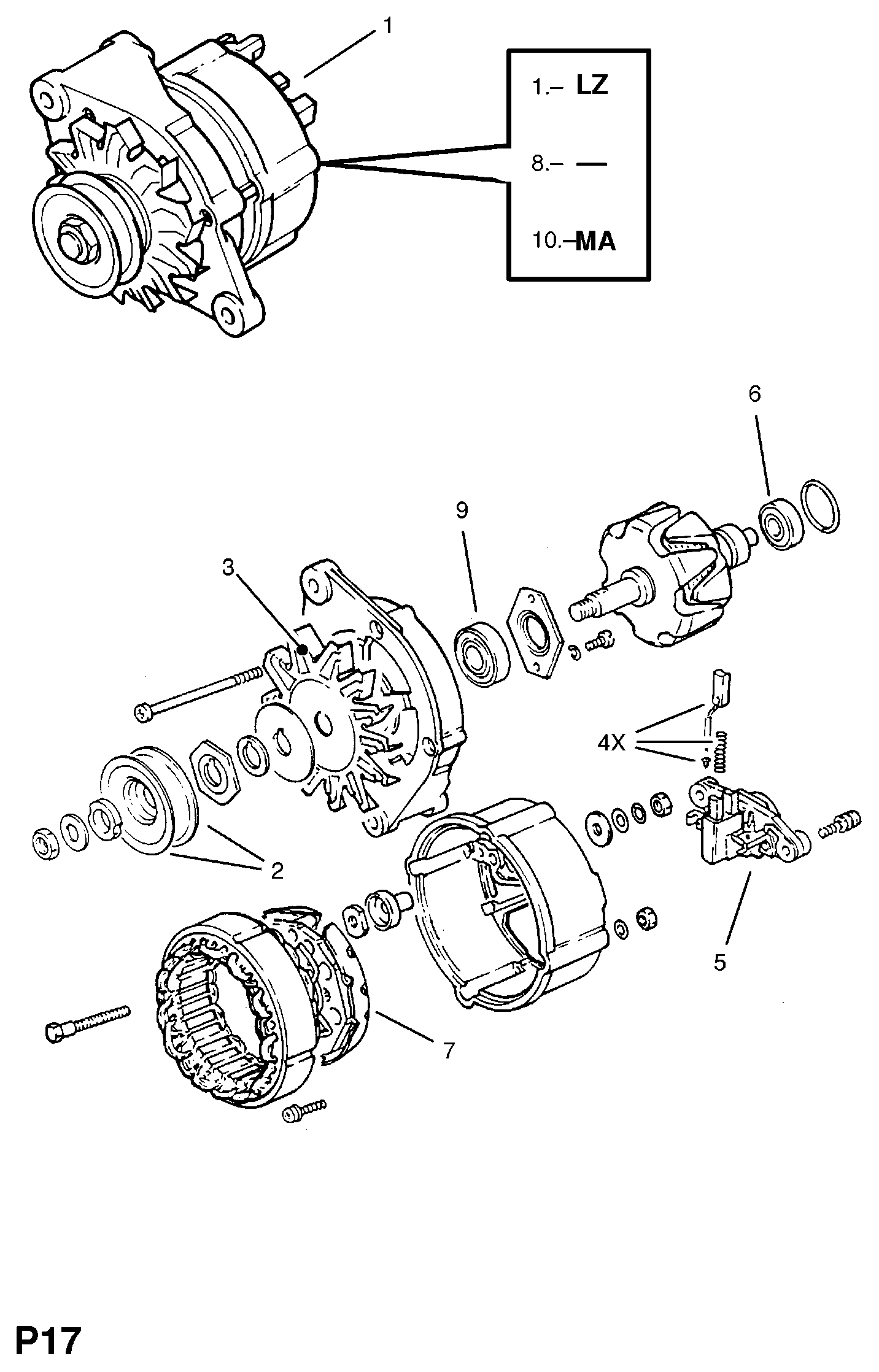 General Motors 1205213 - BEARING, FRONT (NLS.- USE 90540406   12 06 140)  (PRODUCTION NO. unicars.by