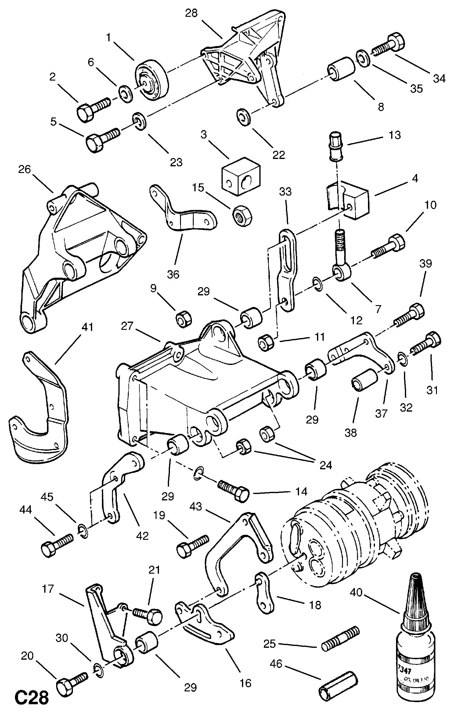 FORD 2080231 - Подшипник качения, опора стойки амортизатора unicars.by