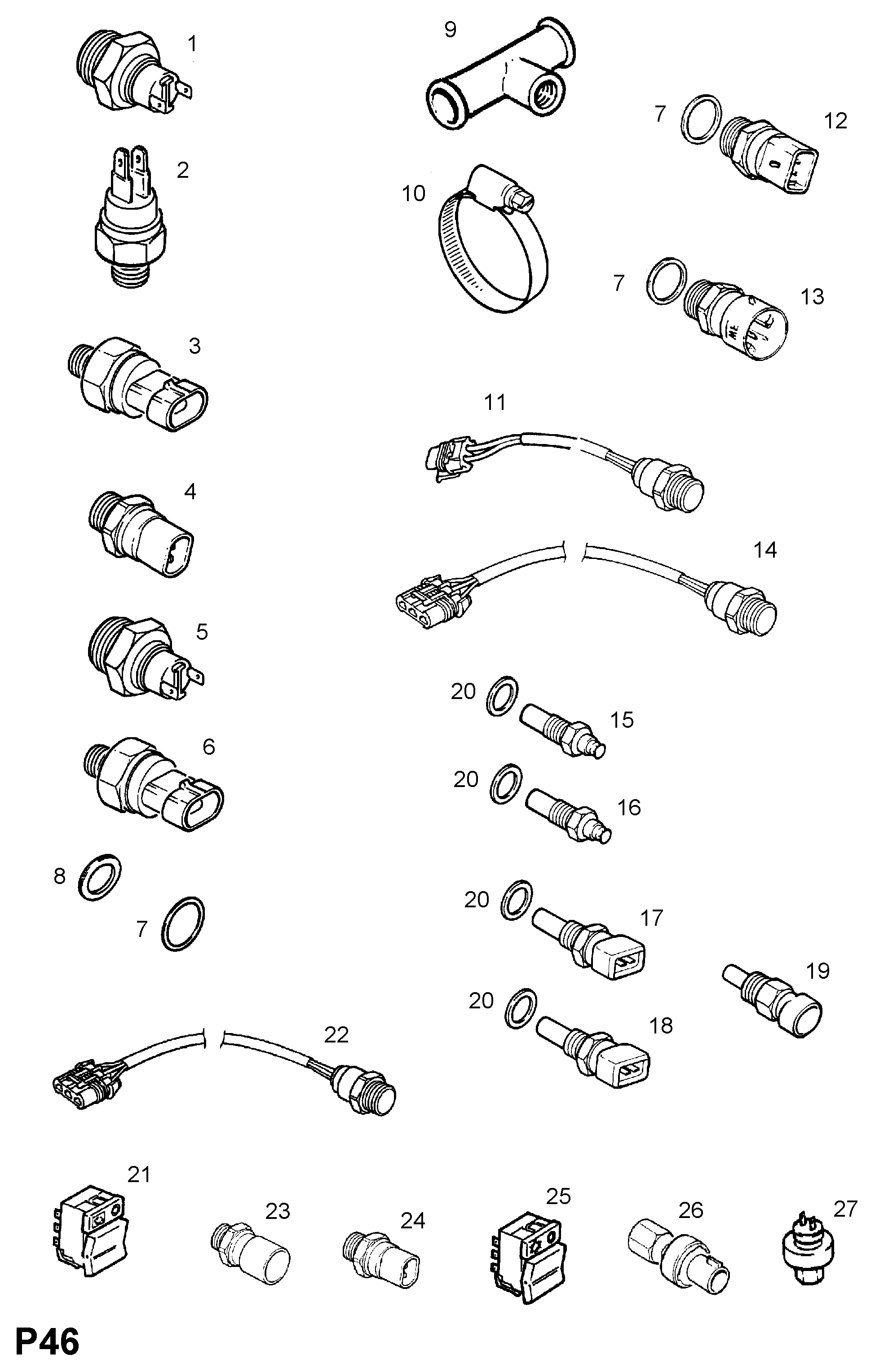 SAAB 13 41 002 - Термовыключатель, вентилятор радиатора / кондиционера unicars.by