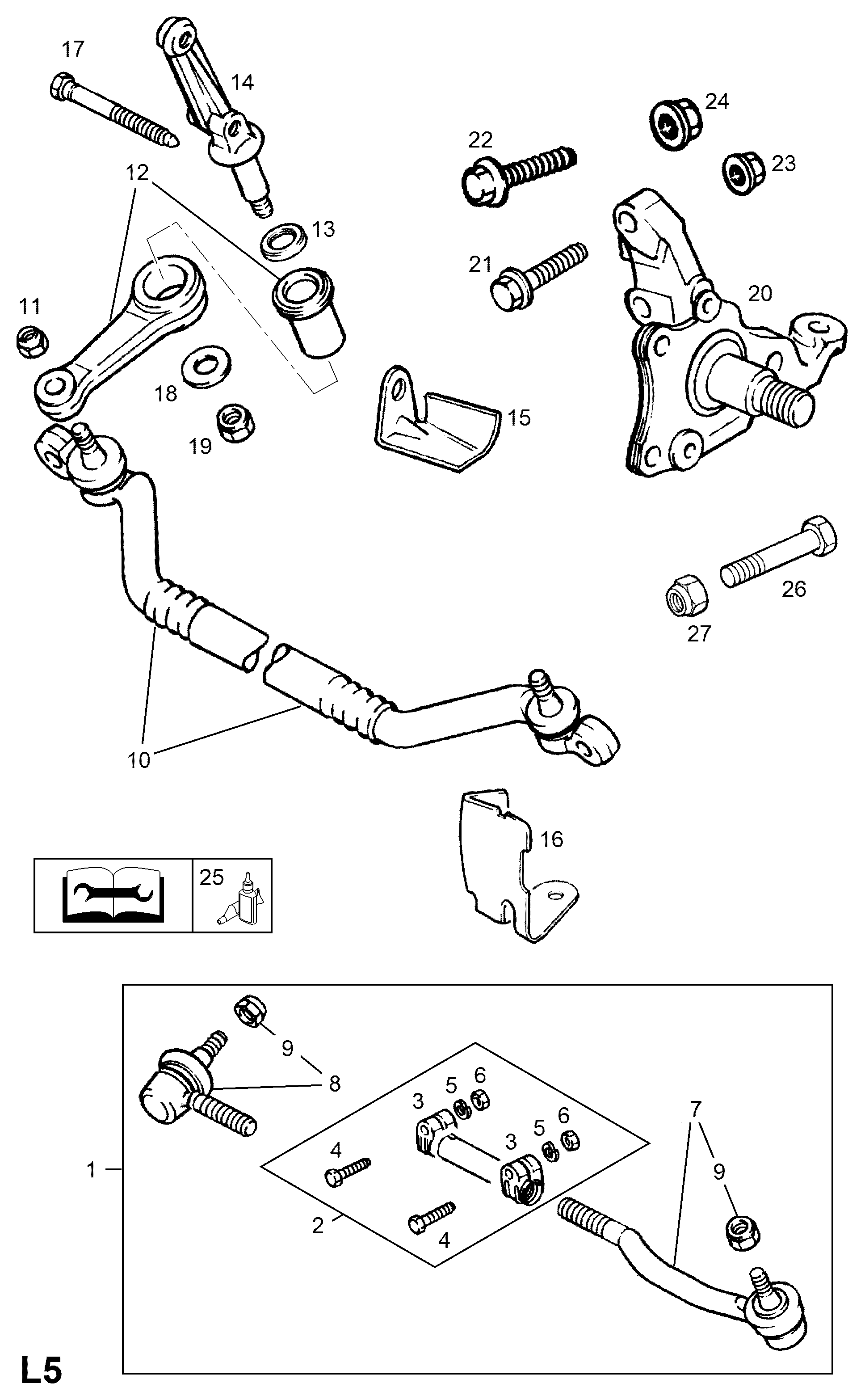 Vauxhall 3 24 060 - Наконечник рулевой тяги, шарнир unicars.by