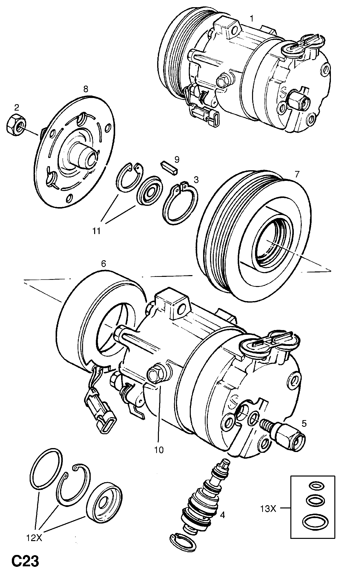 OM 1854043 - Компрессор кондиционера unicars.by