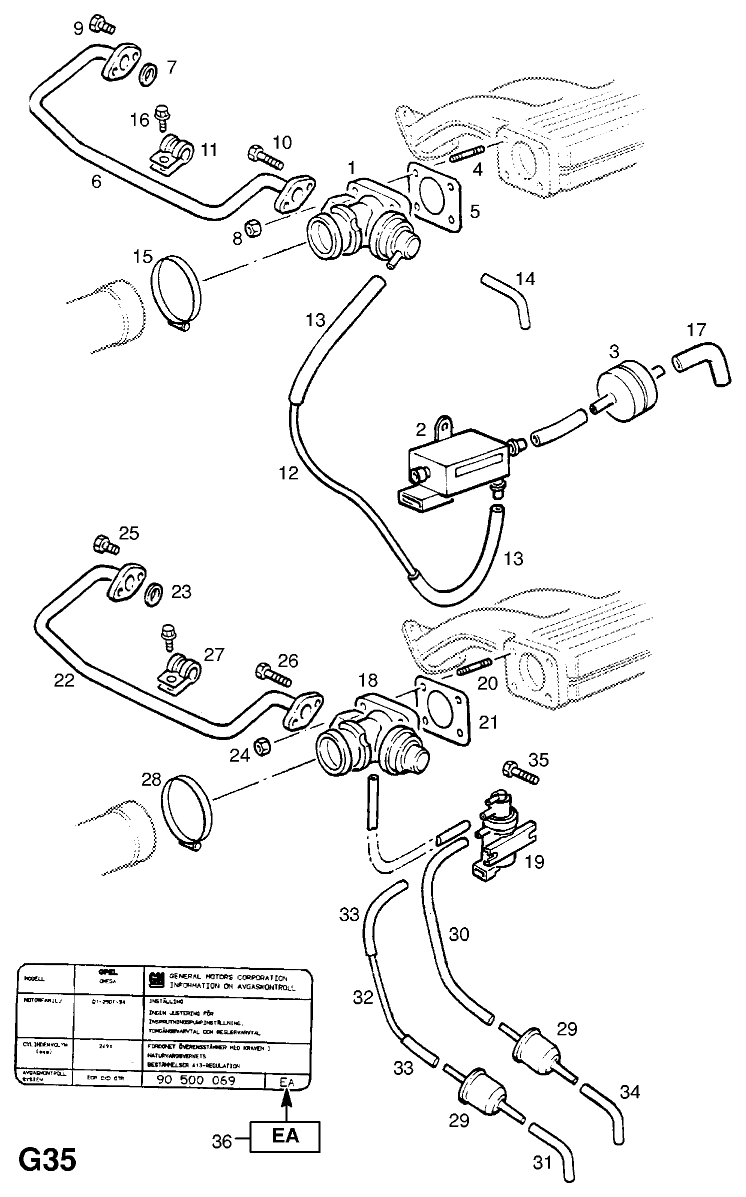 Vauxhall 58 51 014 - Клапан возврата ОГ unicars.by