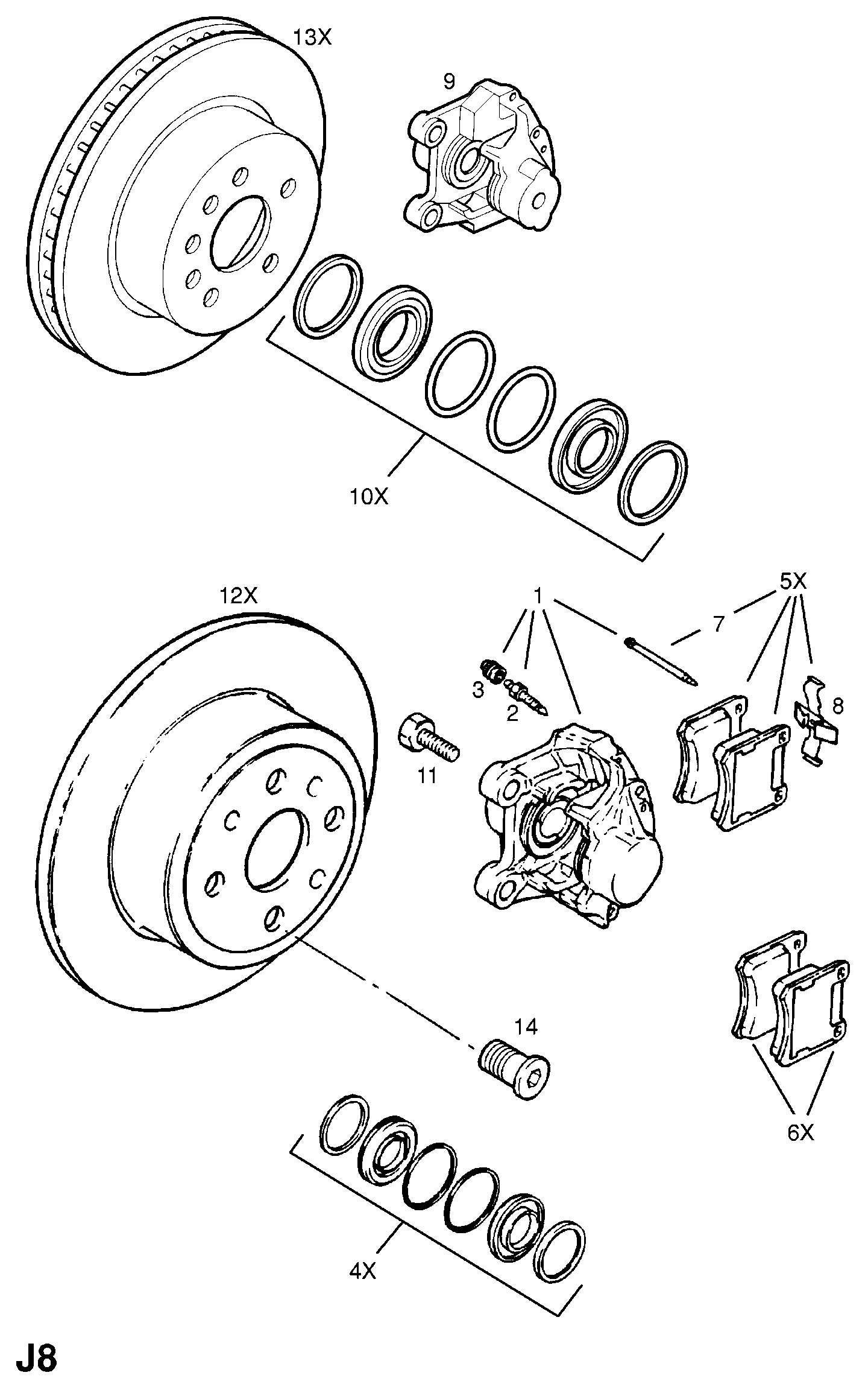 SAAB 1605026 - Тормозные колодки, дисковые, комплект unicars.by