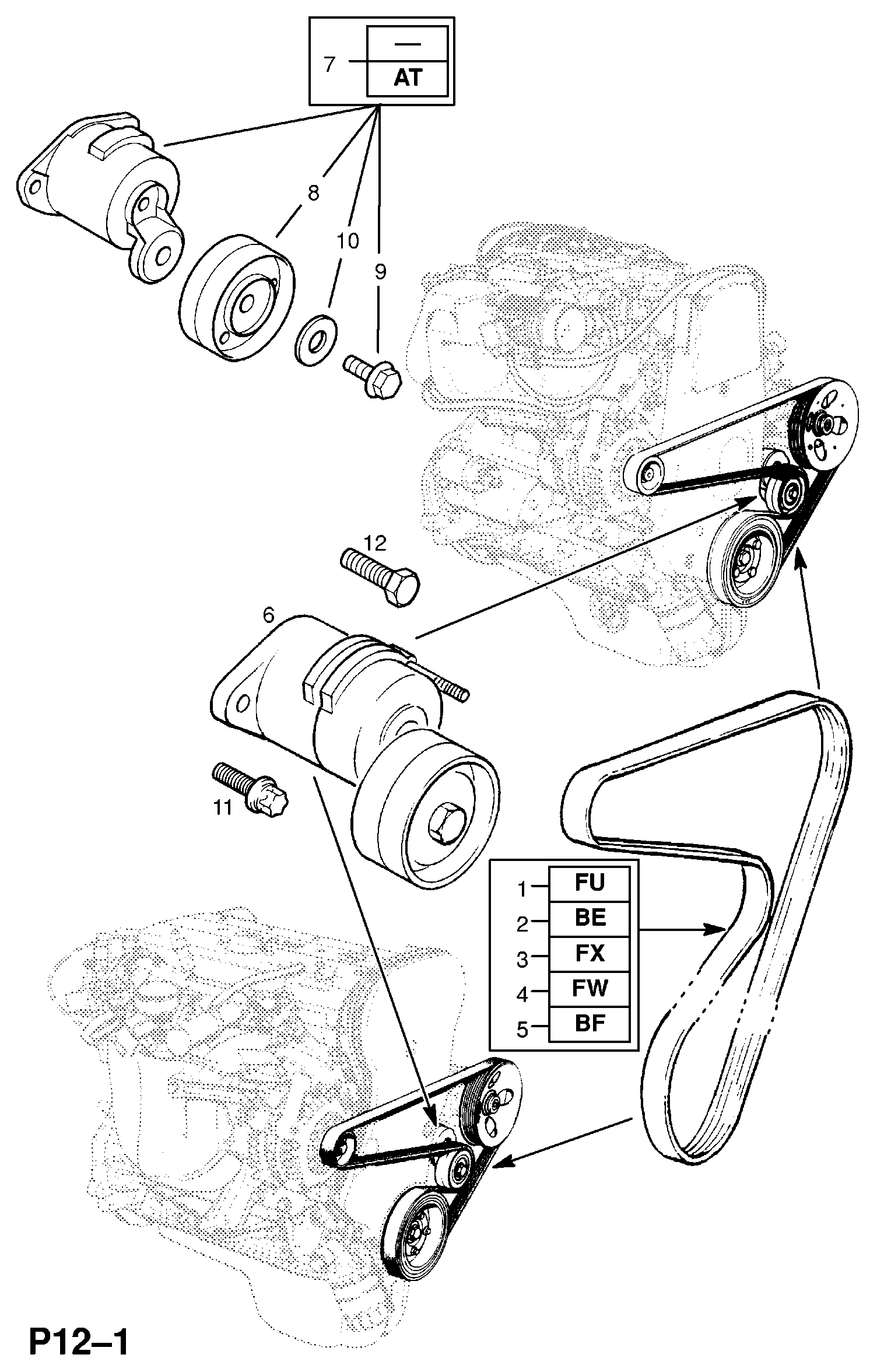 Vauxhall 6340532 - Ролик, поликлиновый ремень unicars.by