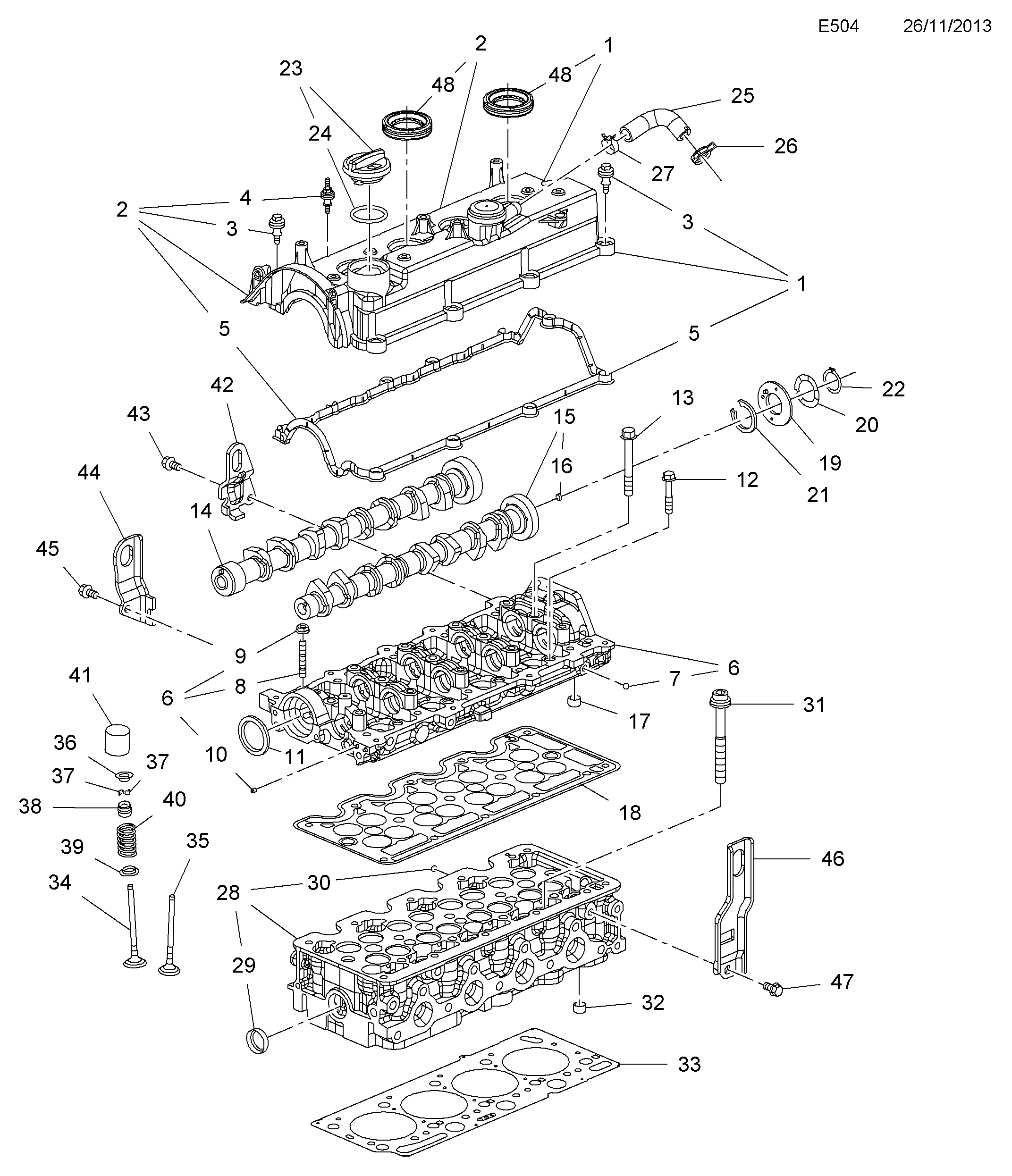 General Motors 642533 - Комплект прокладок, головка цилиндра unicars.by