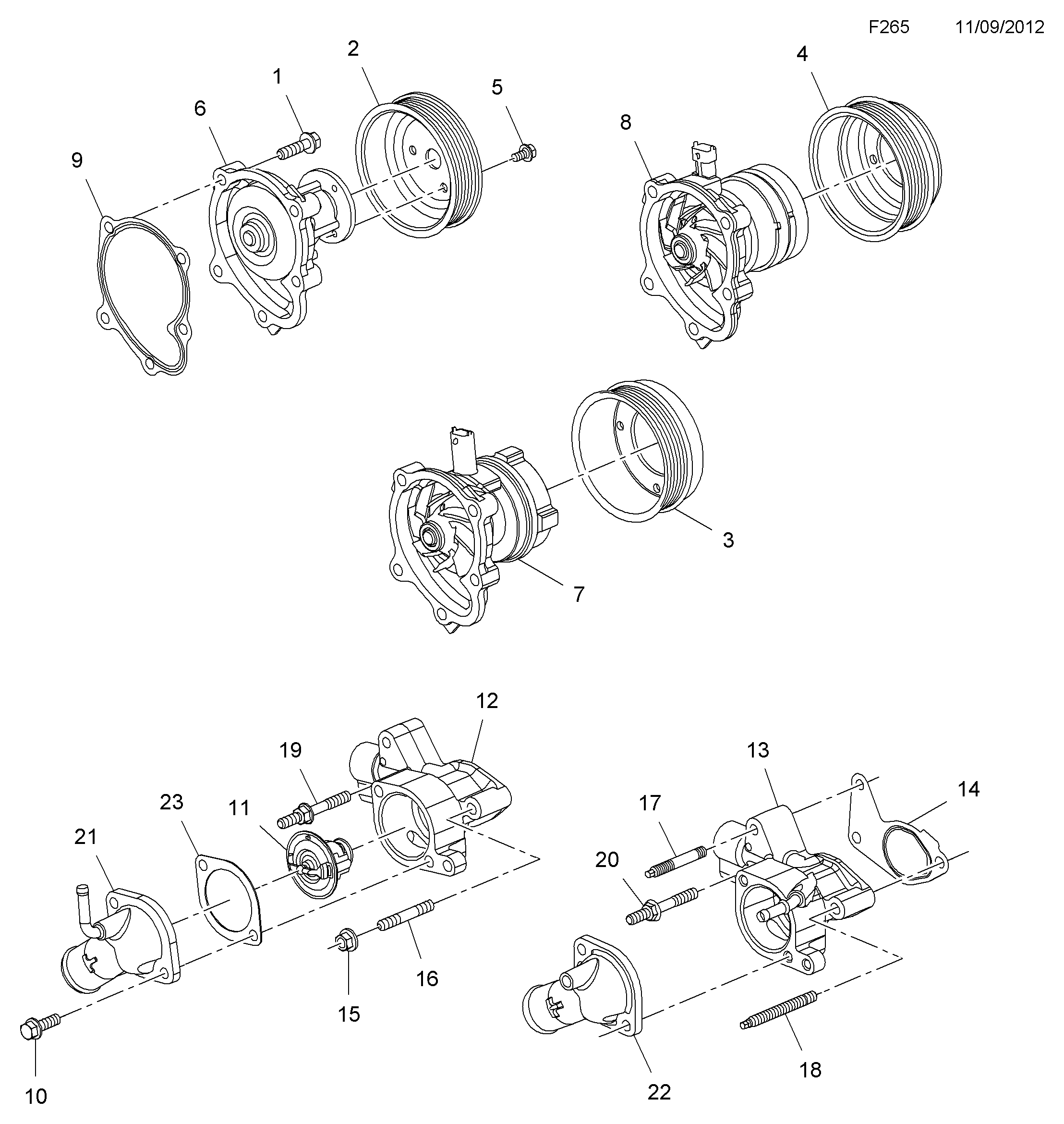 Chevrolet 1338276 - Термостат охлаждающей жидкости / корпус unicars.by