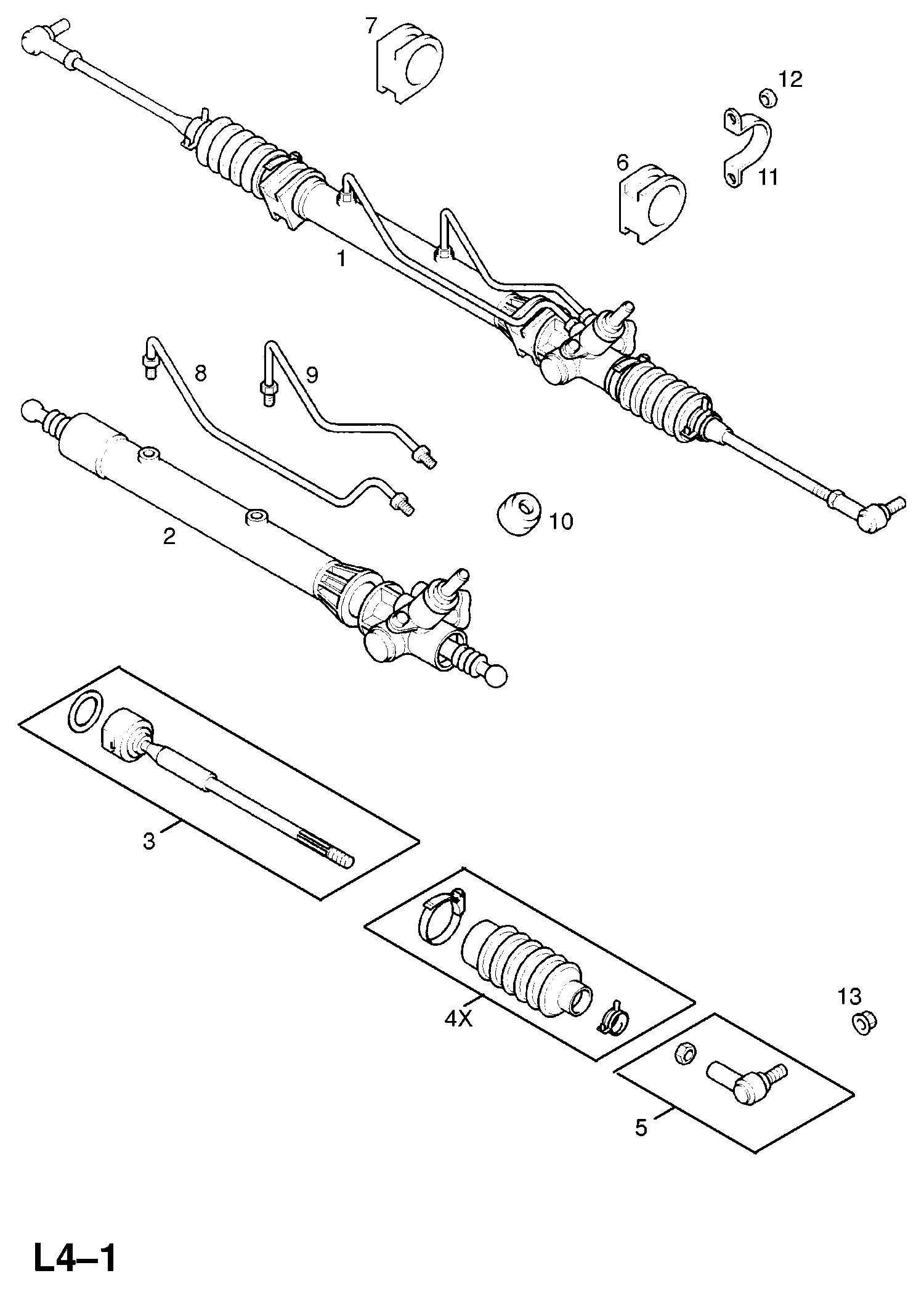 Opel 900373 - Рулевой механизм, рейка unicars.by