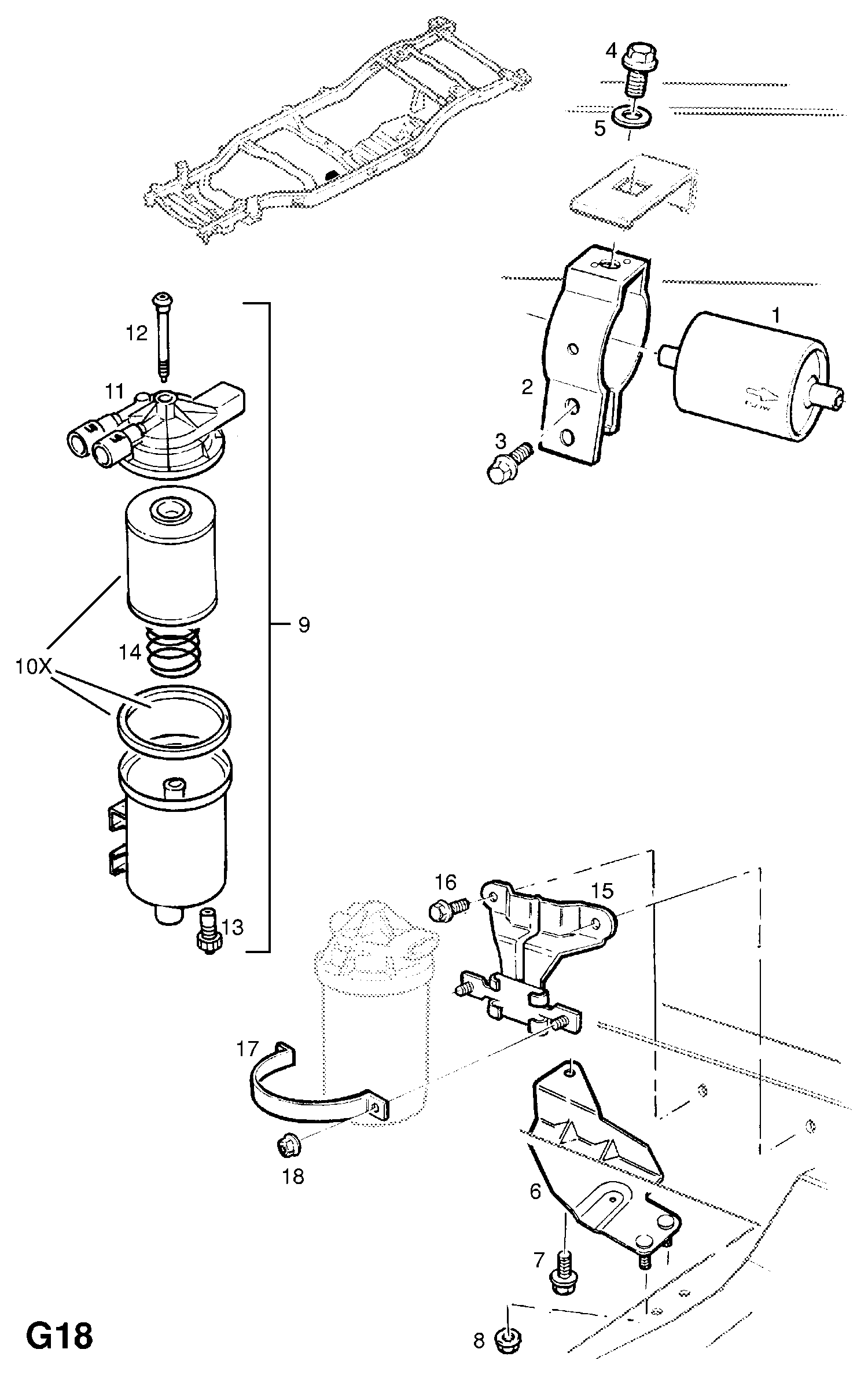 Vauxhall 818531 - Топливный фильтр unicars.by