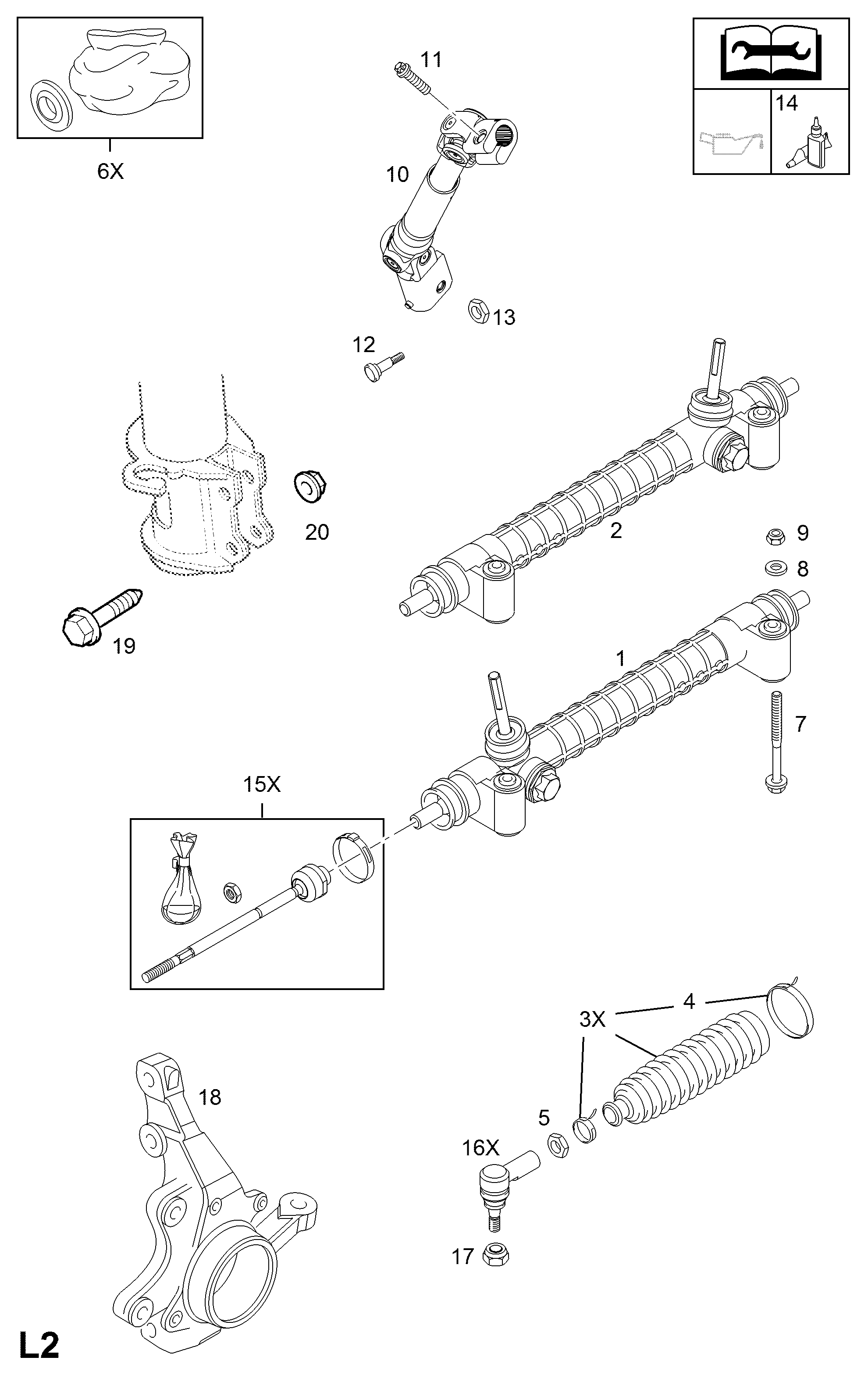 General Motors 1603240 - Наконечник рулевой тяги, шарнир unicars.by