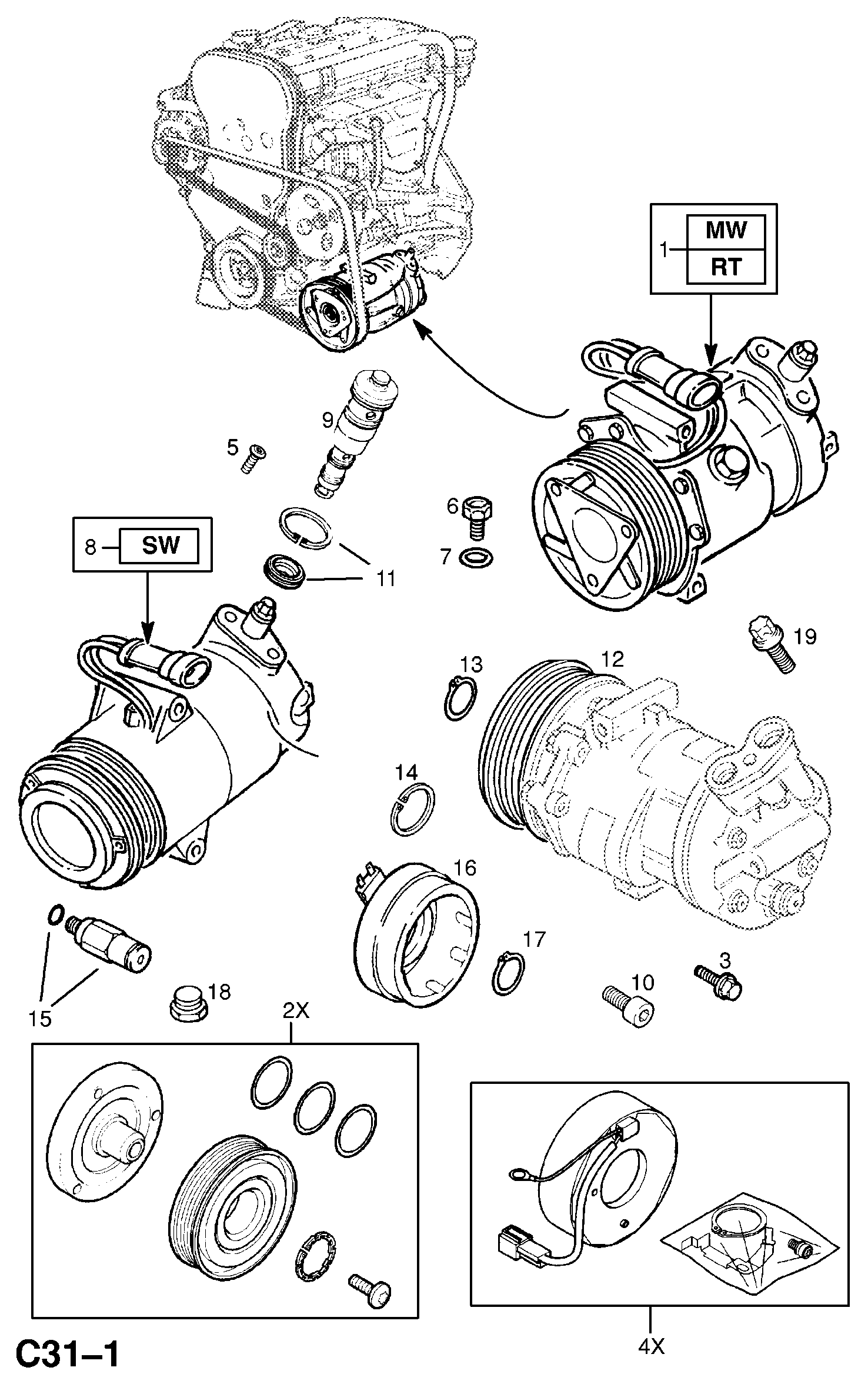 General Motors 6854010 - Компрессор кондиционера unicars.by