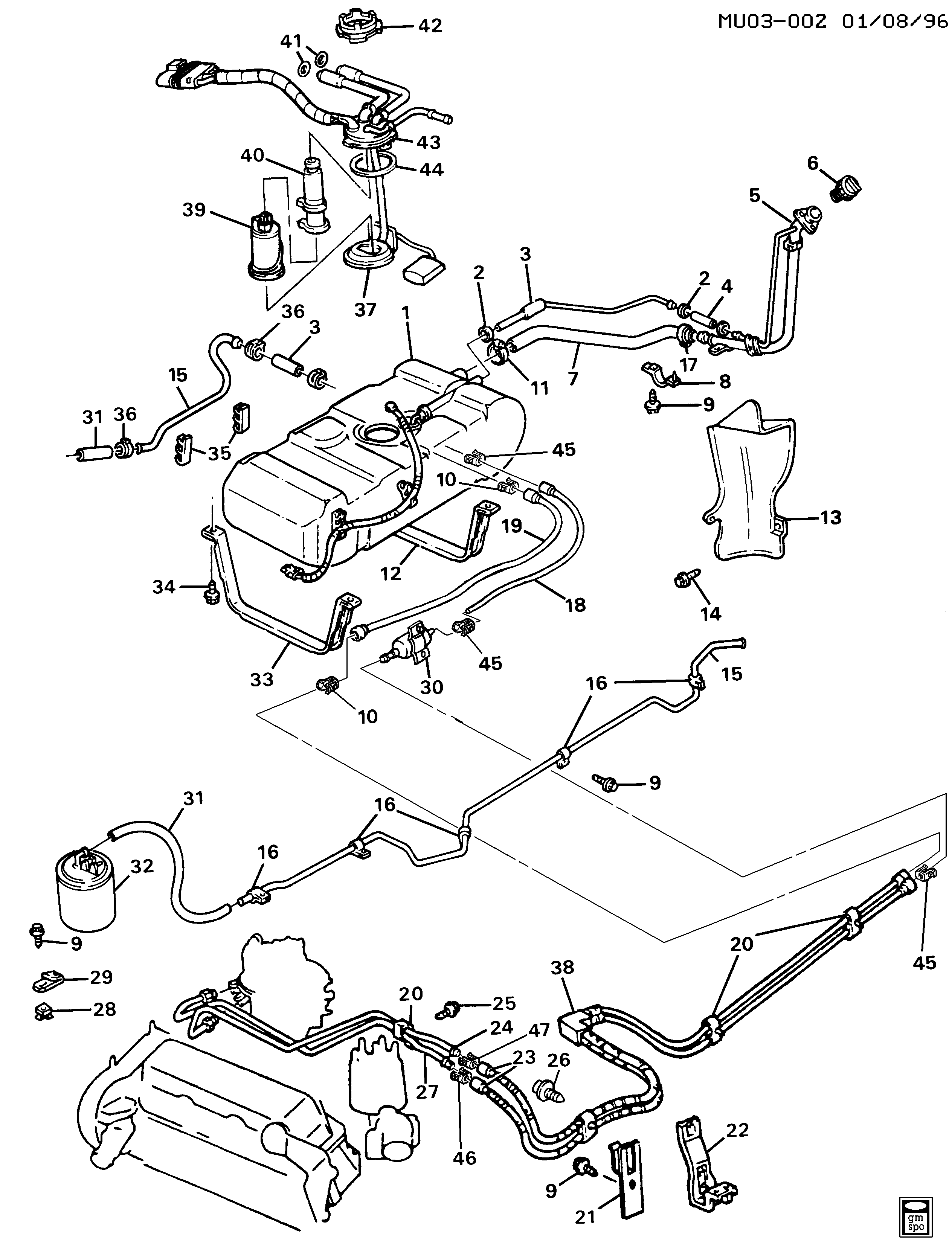 General Motors 25168719 - Топливный насос unicars.by