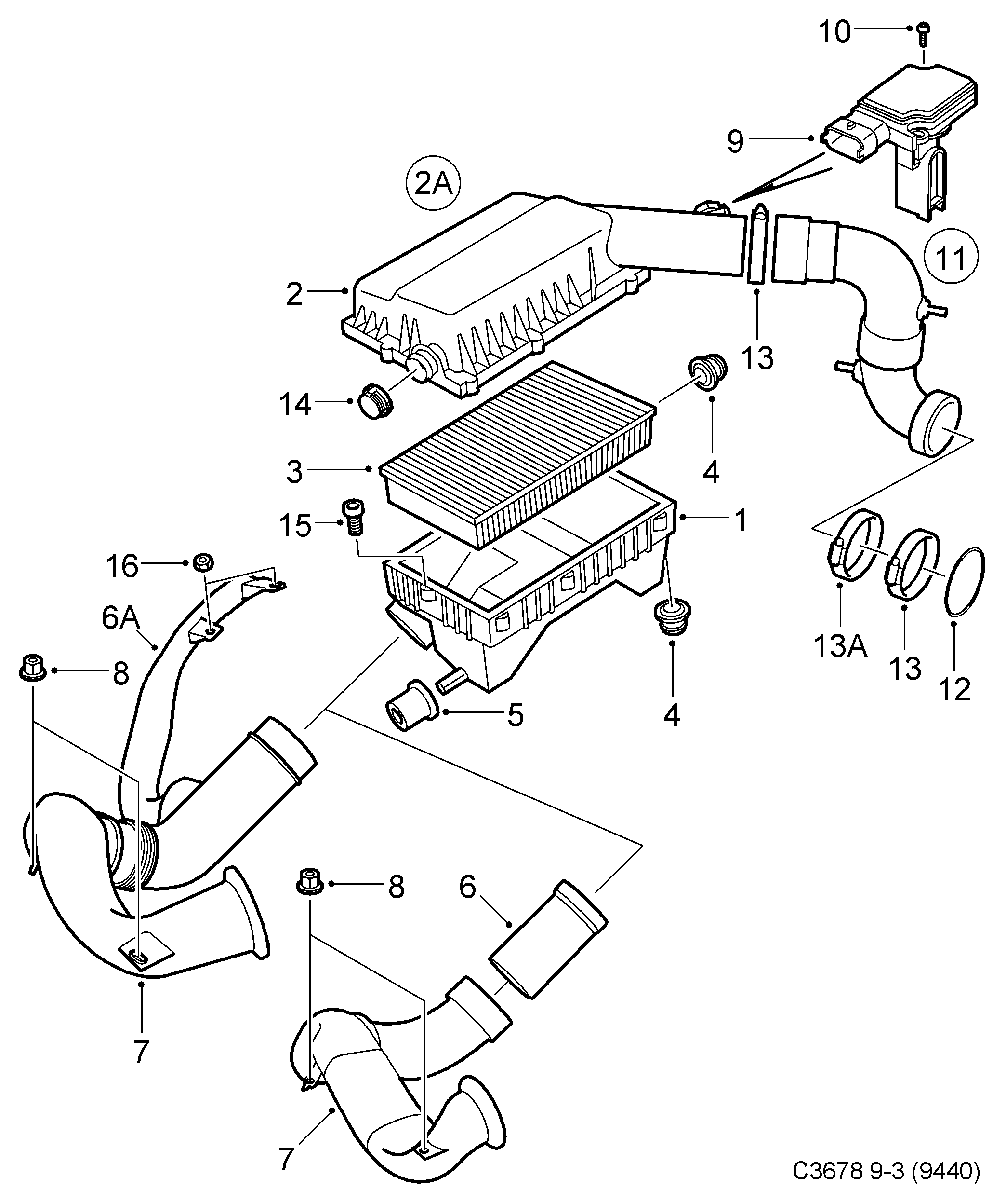 General Motors 12786800 - Воздушный фильтр, двигатель unicars.by