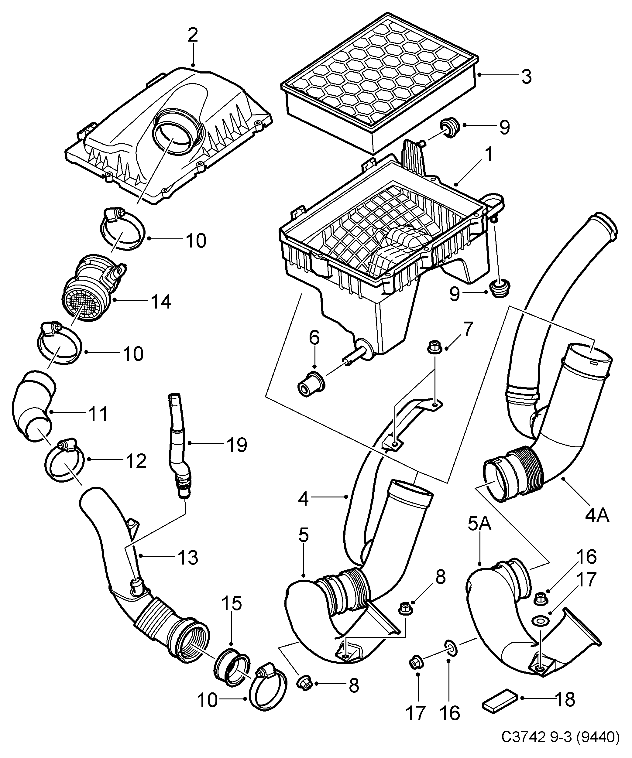 General Motors 93178243 - Датчик потока, массы воздуха unicars.by