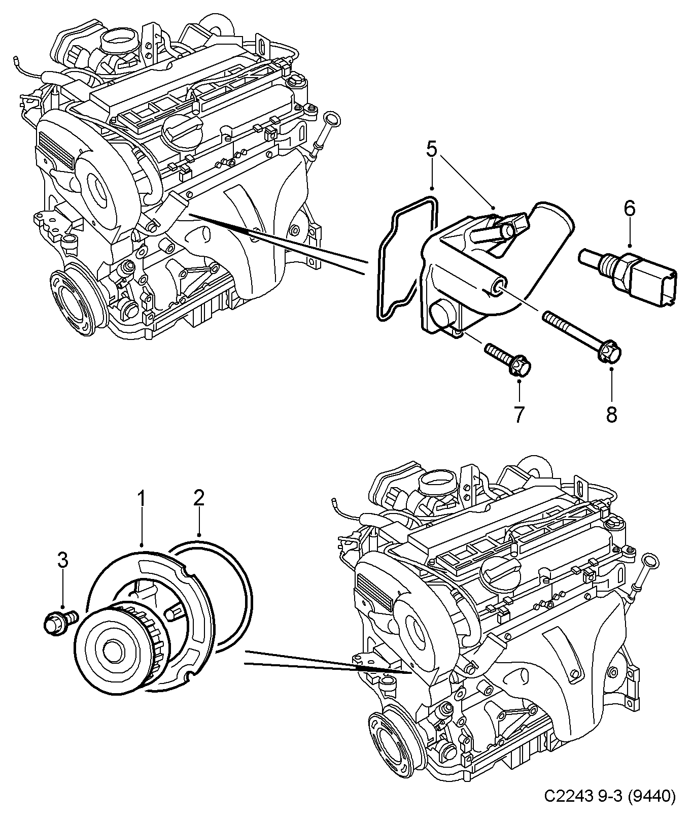 General Motors 24 456 401 - Термостат охлаждающей жидкости / корпус unicars.by