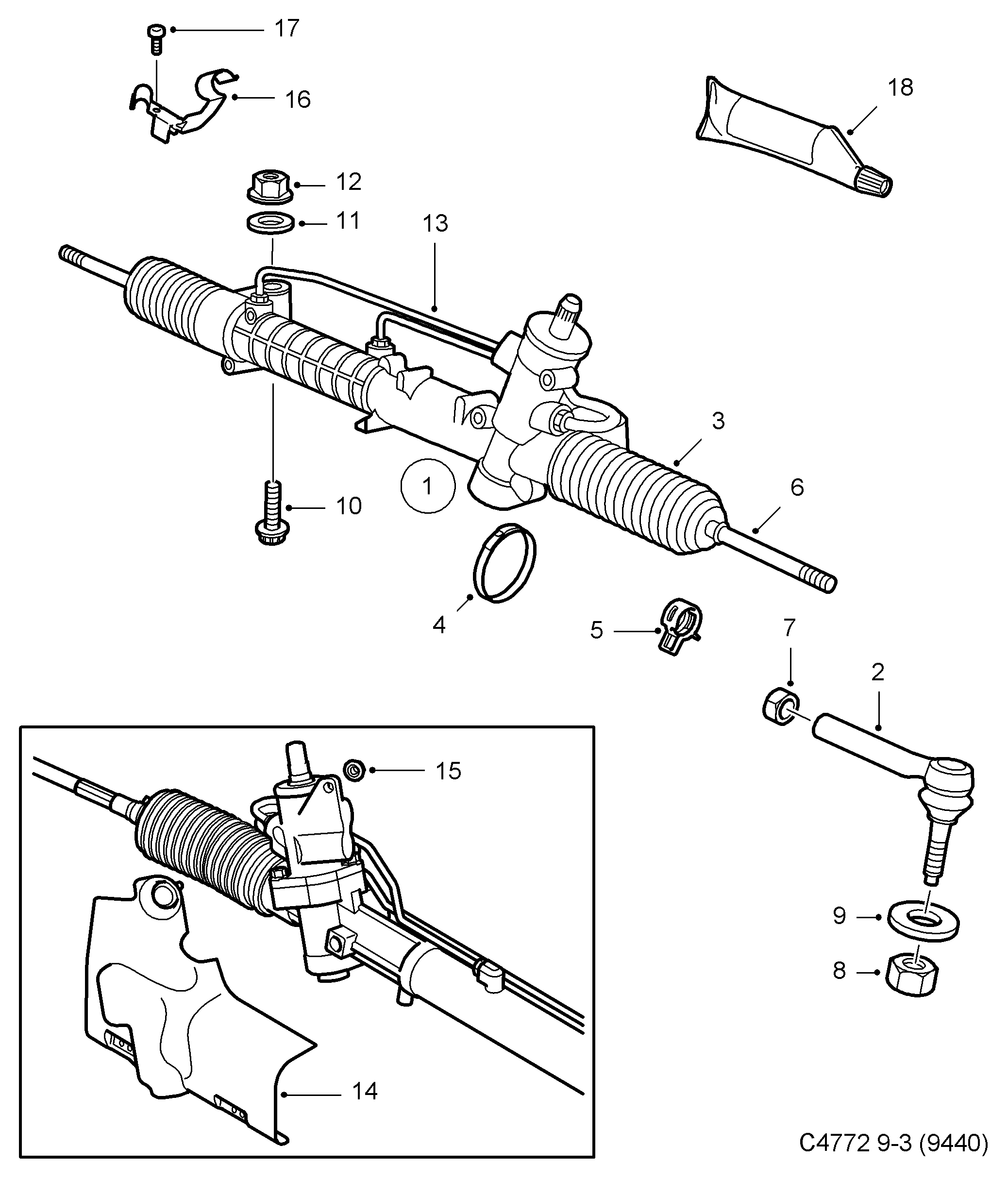 Opel 93172342 - Комплект пыльника, рулевое управление unicars.by