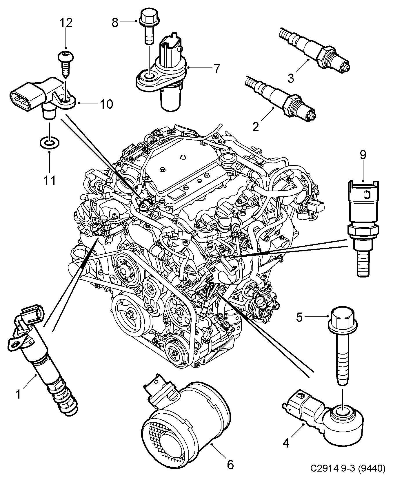 VAG 12566778 - Датчик, температура охлаждающей жидкости unicars.by