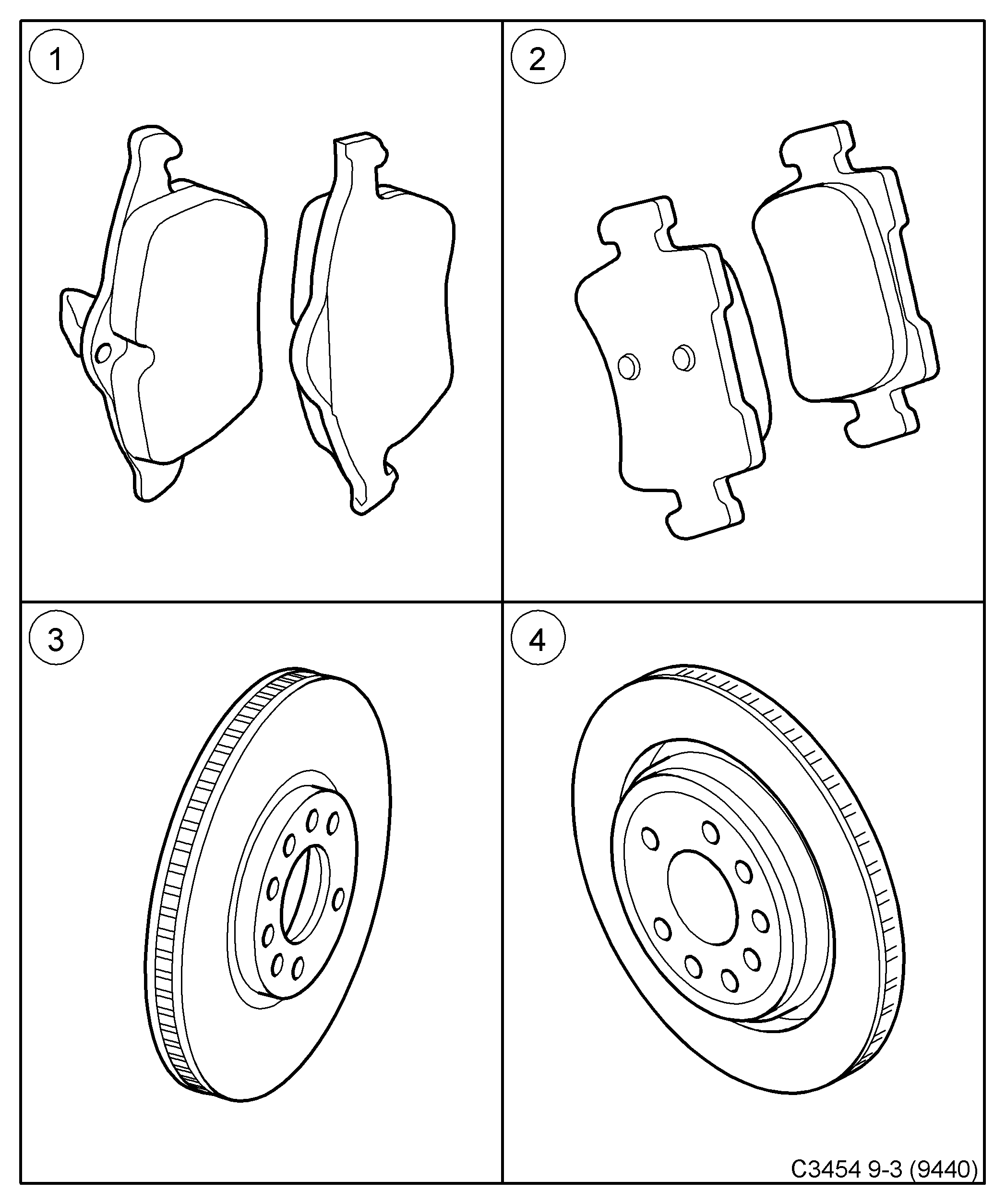 DAEWOO 93166942 - Тормозные колодки, дисковые, комплект unicars.by