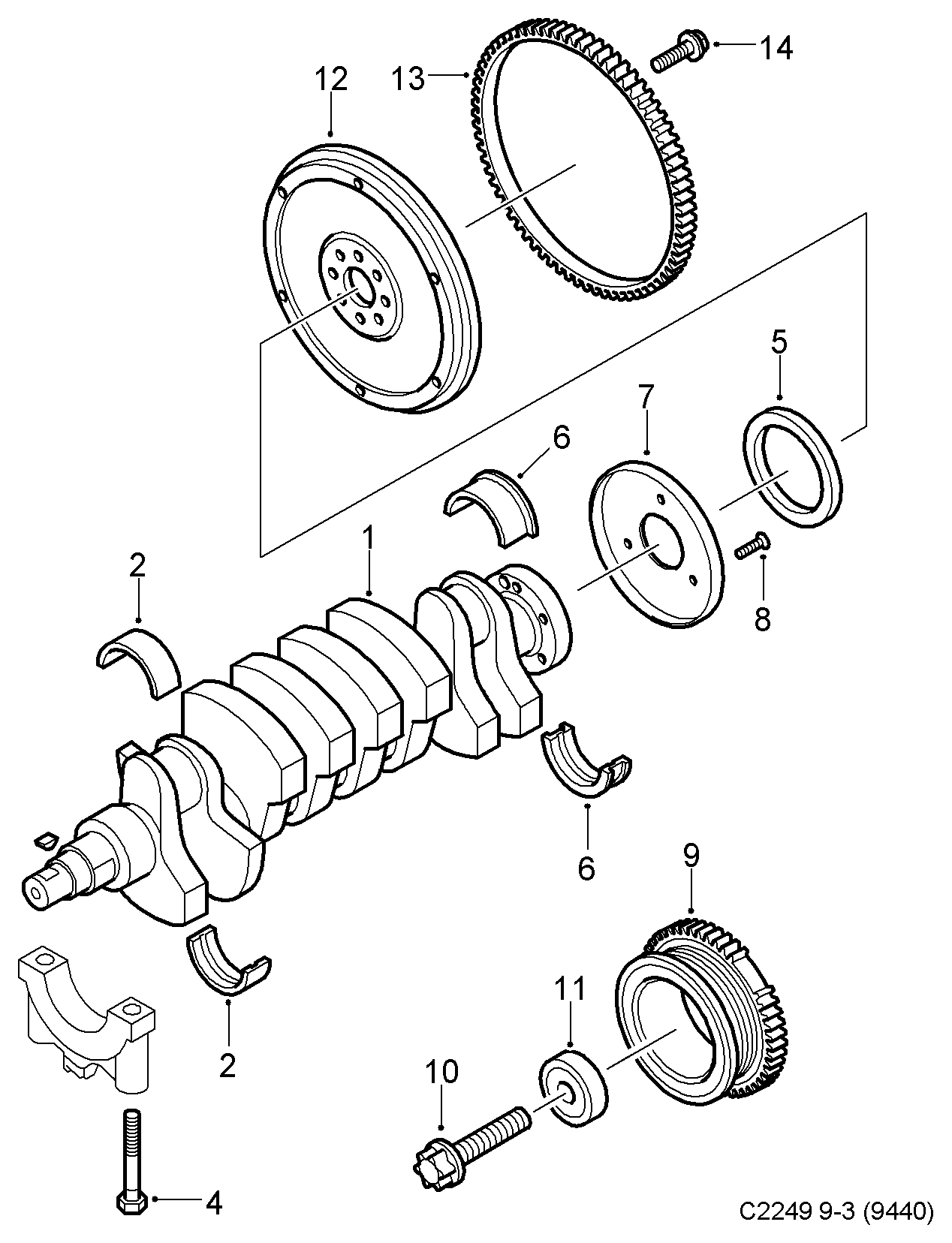 Chevrolet 55355235 - Комплект прокладок, блок-картер двигателя unicars.by