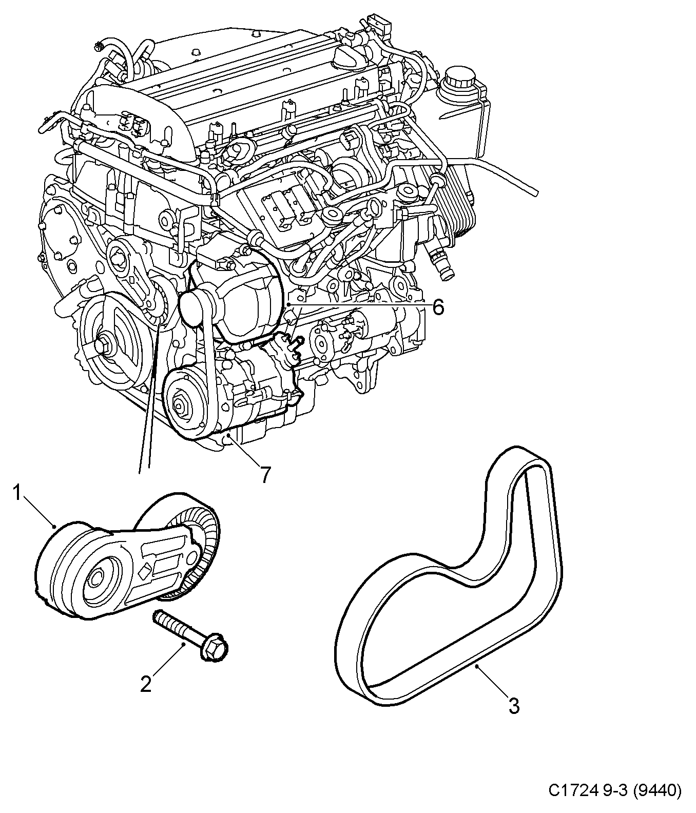 Cadillac 55556404 - Поликлиновой ремень unicars.by