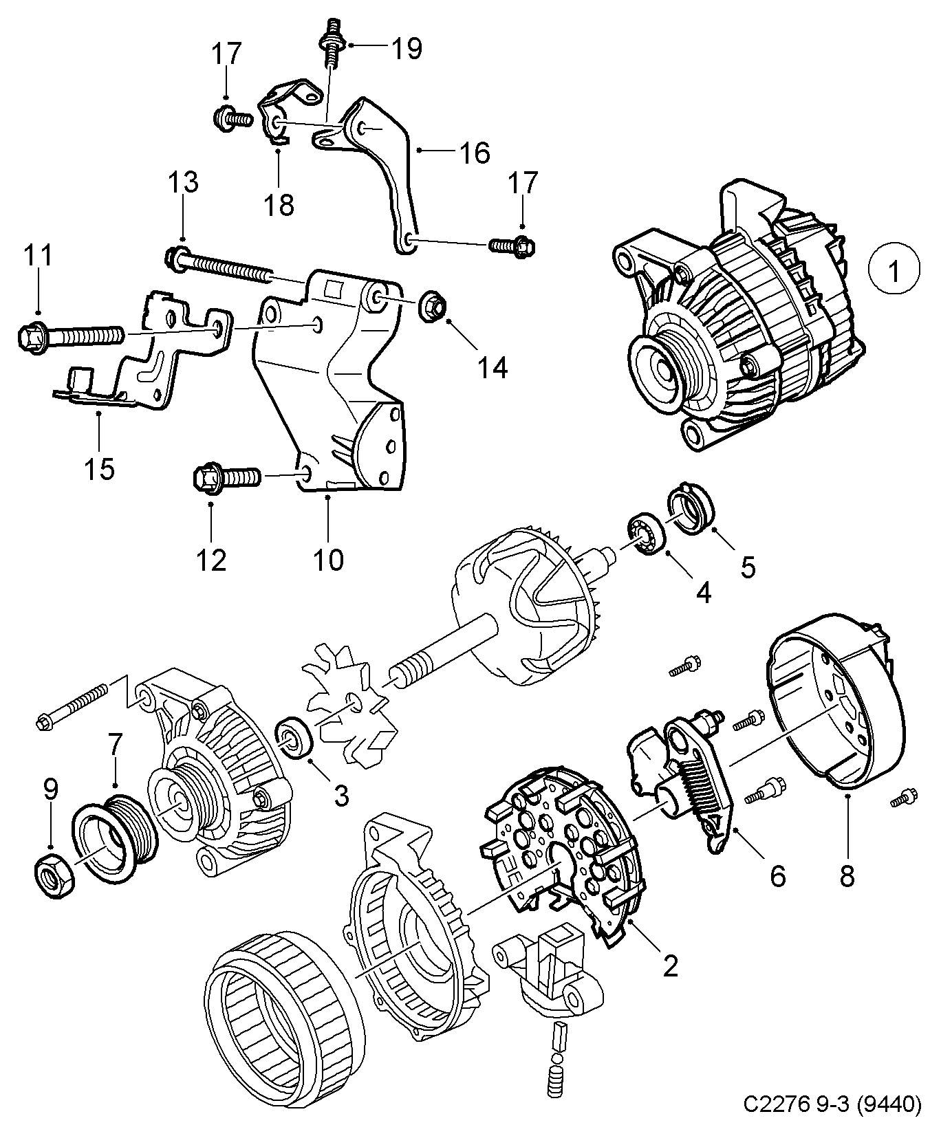 General Motors 93176380 - Регулятор напряжения, генератор unicars.by