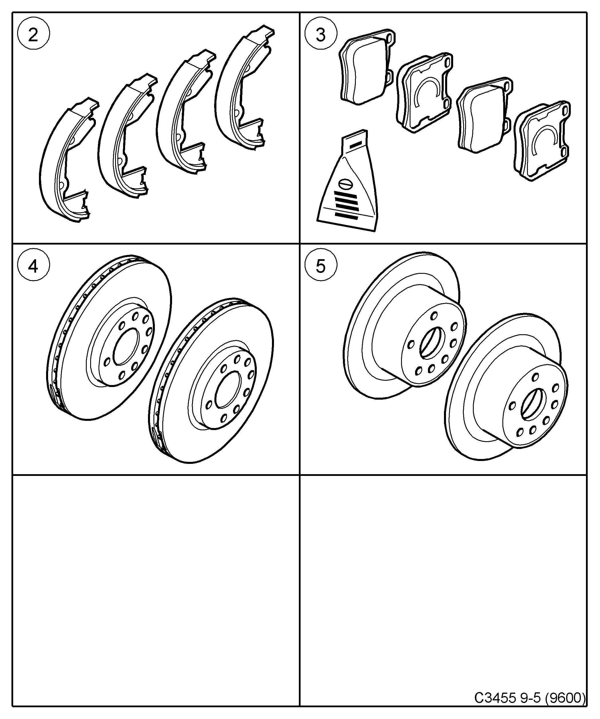 SAAB 93194192 - Тормозные колодки, дисковые, комплект unicars.by