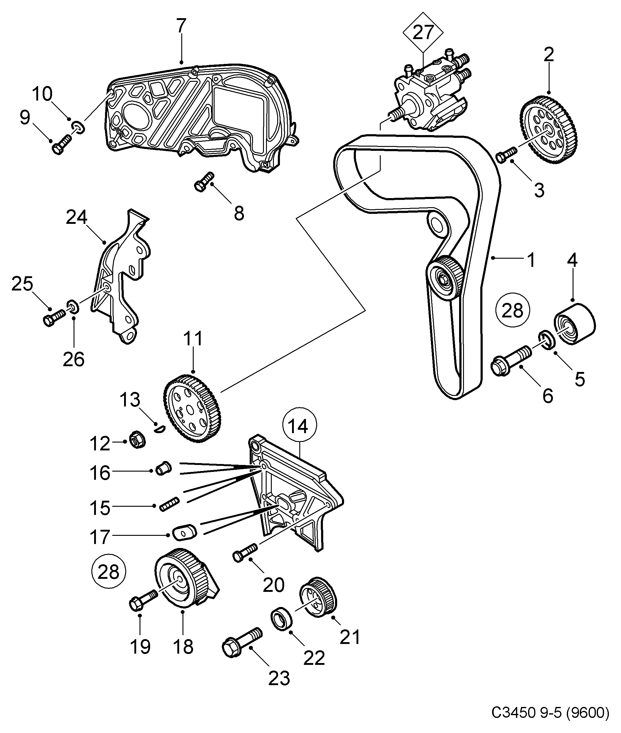 Vauxhall 93191278 - Комплект зубчатого ремня ГРМ unicars.by