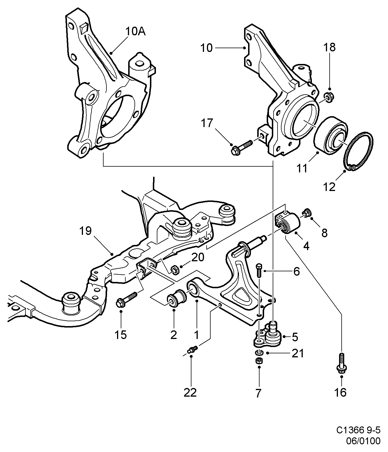 General Motors 93185278 - Шаровая опора, несущий / направляющий шарнир unicars.by