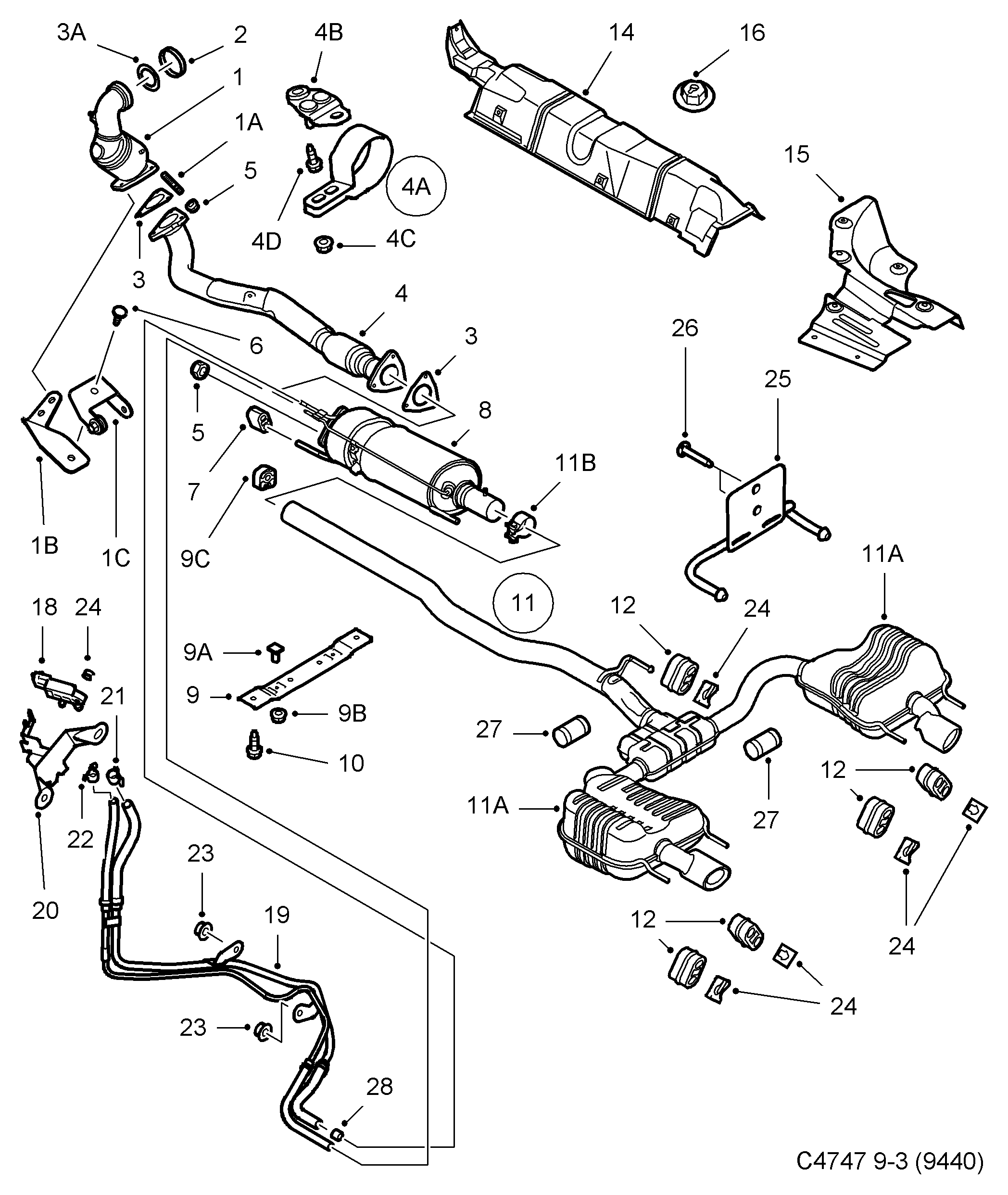 Opel 55185819 - Труба выхлопного газа unicars.by