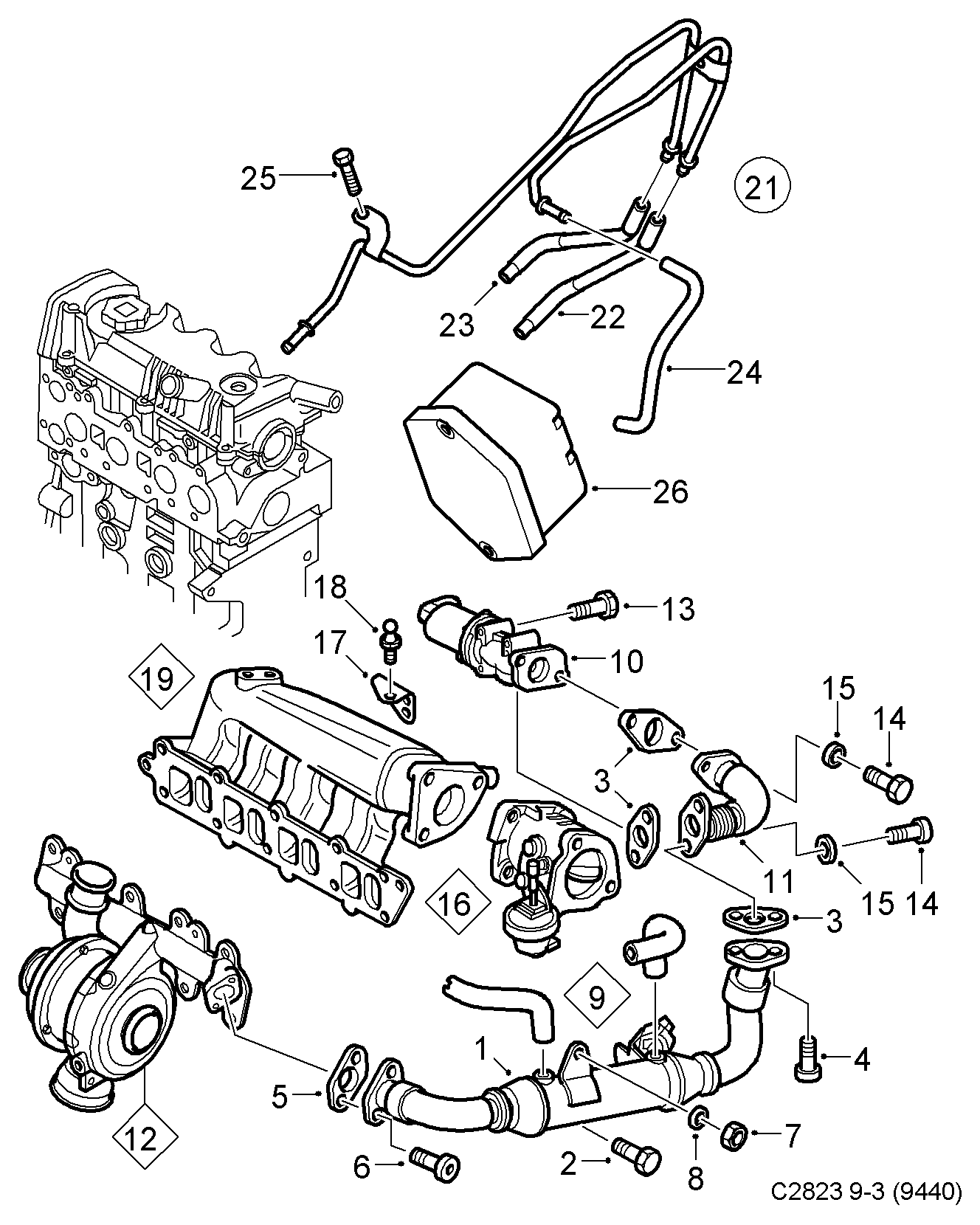 General Motors 55215032 - Клапан возврата ОГ unicars.by