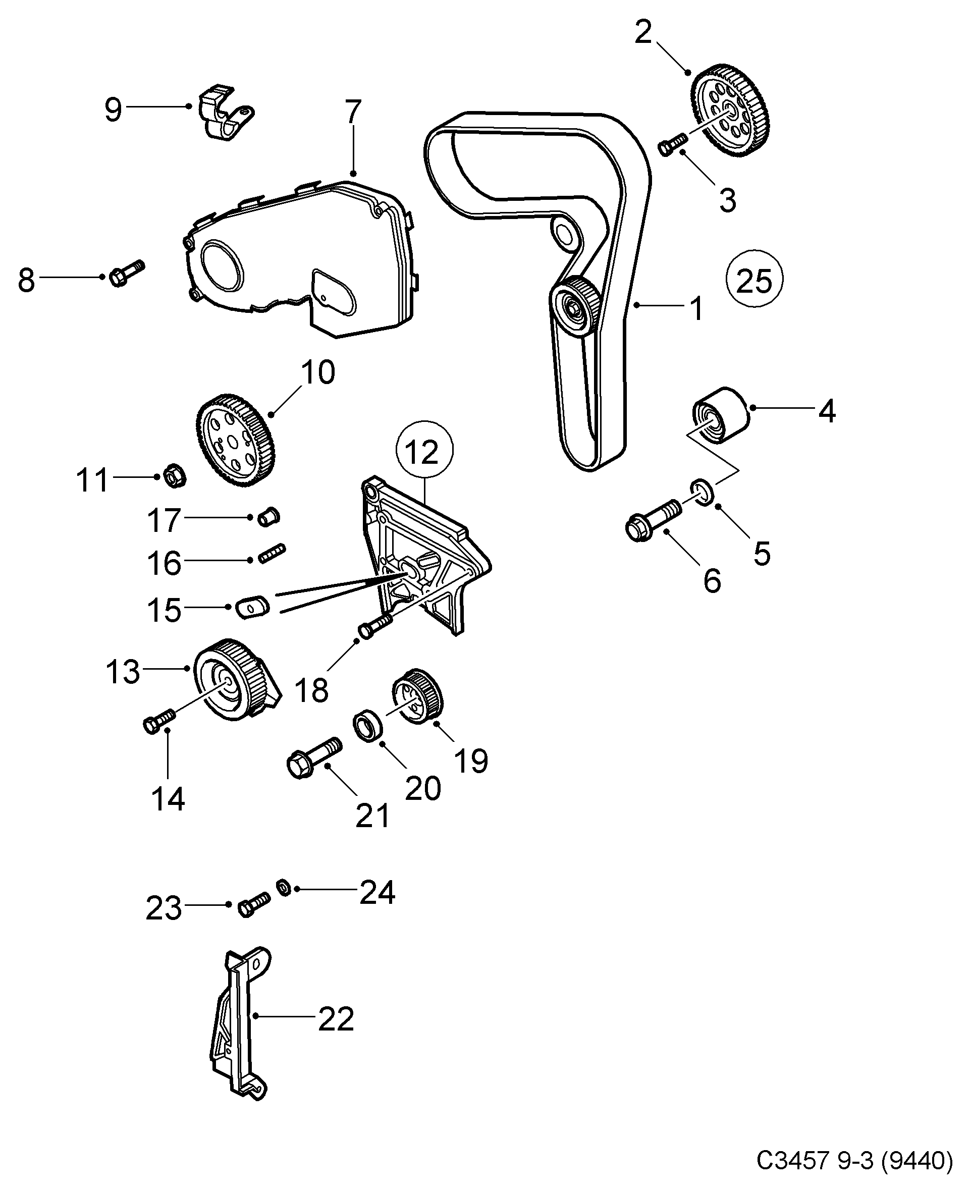 General Motors 93191277 - Комплект зубчатого ремня ГРМ unicars.by