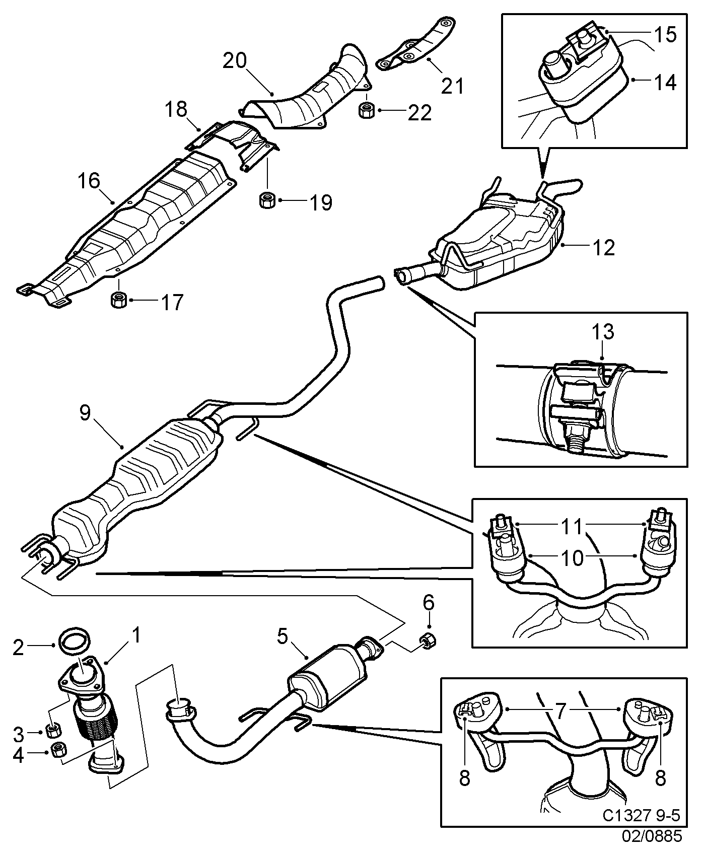 SAAB 7519432 - Гайка, выпускной коллектор unicars.by