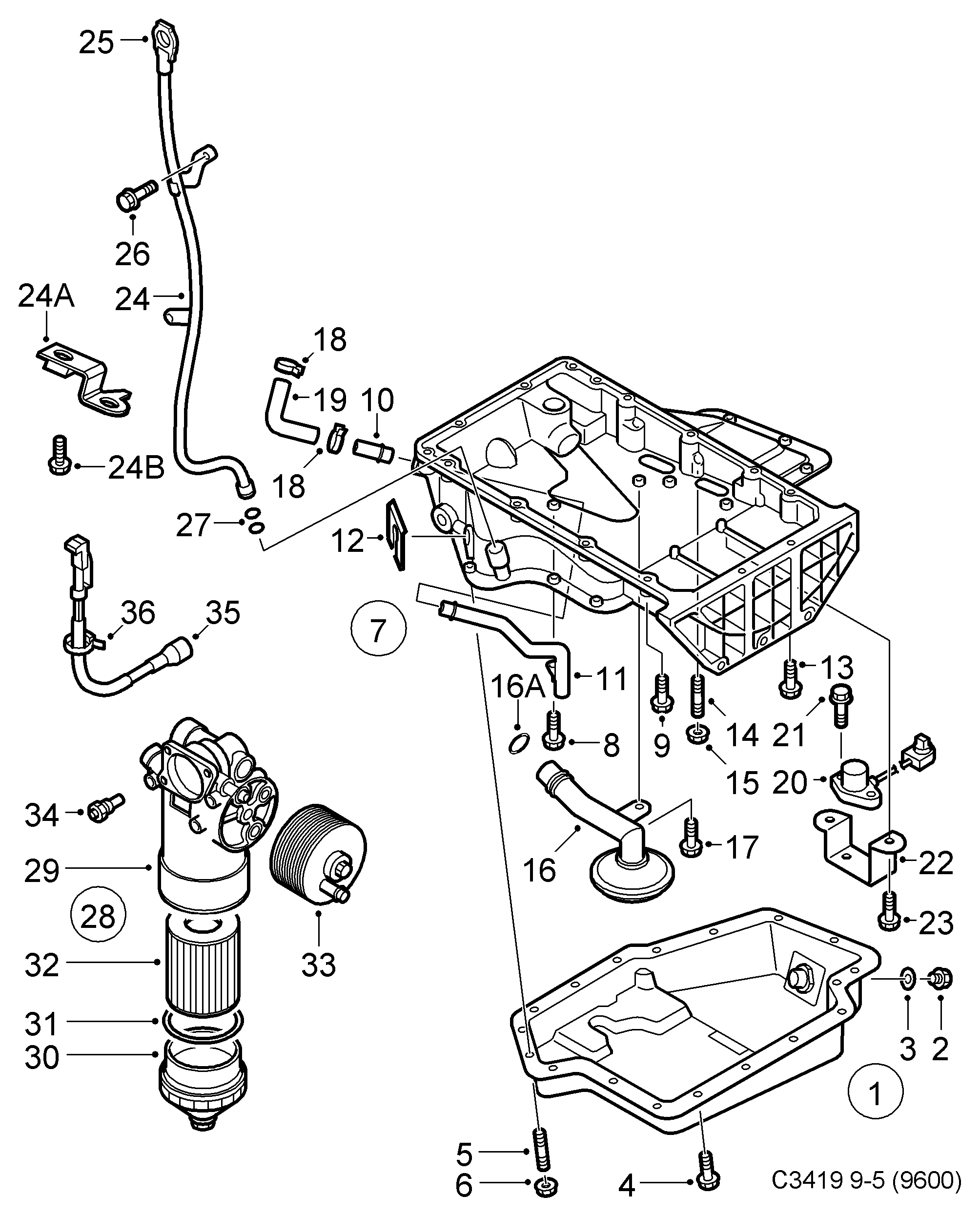 SAAB 59 56 222 - Резьбовая пробка, масляный поддон unicars.by