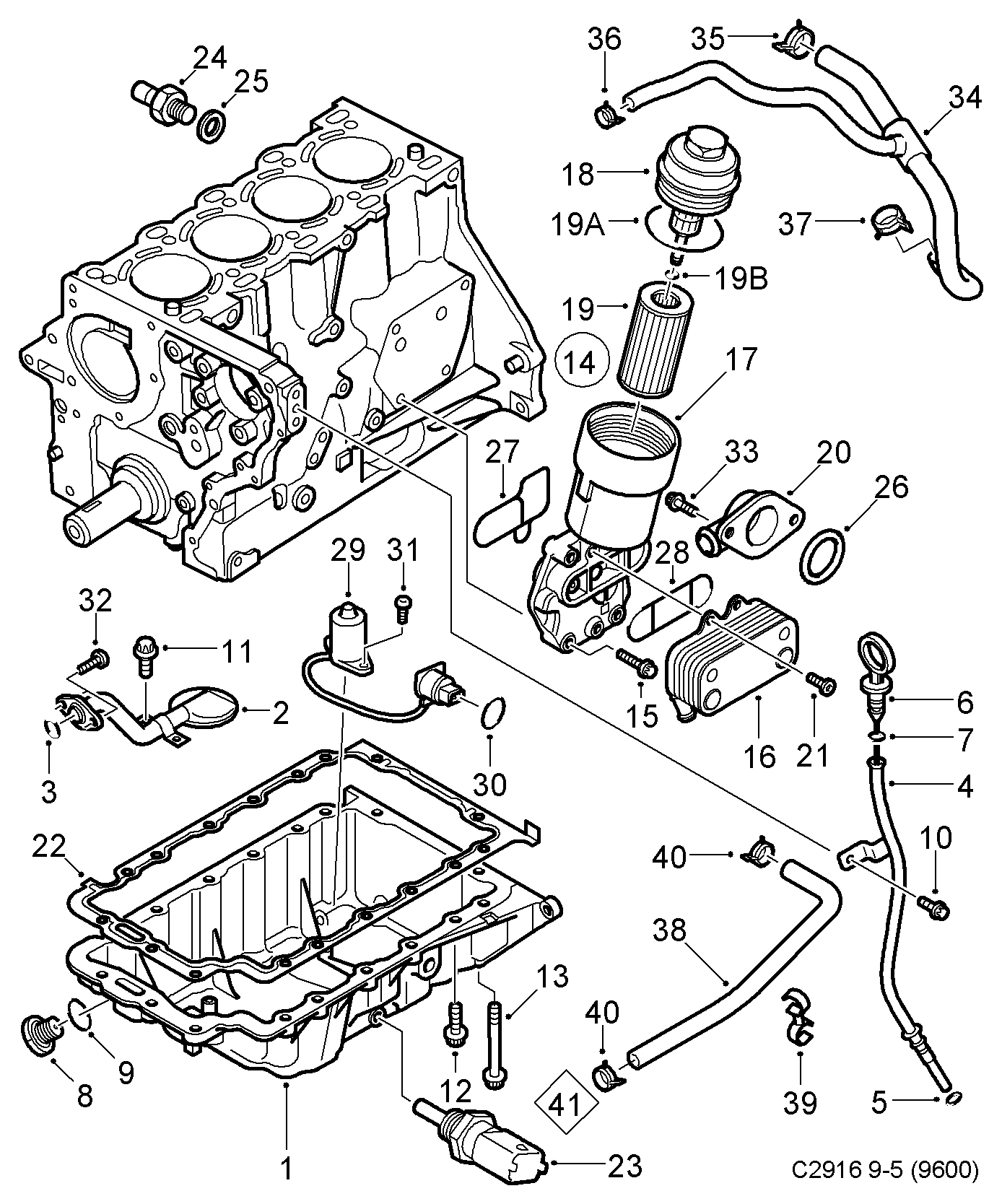 SAAB 9544610 - Датчик, давление масла unicars.by