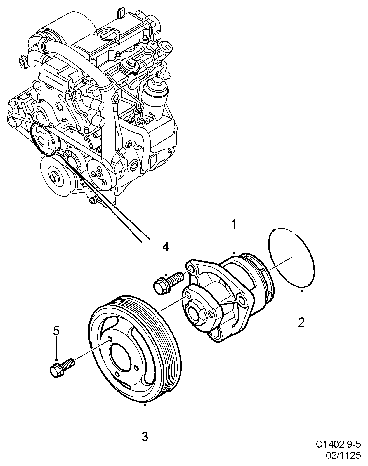 Opel 90 54 0478 - Водяной насос unicars.by